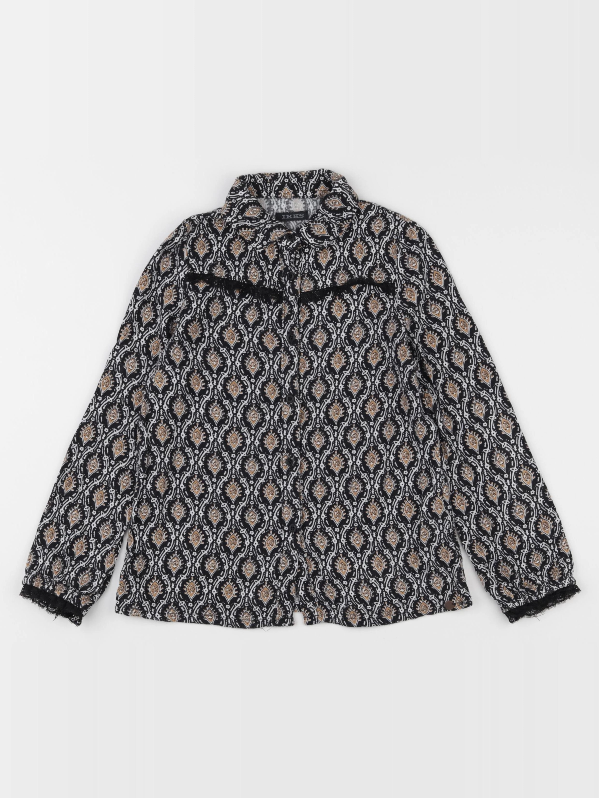 IKKS - blouse marron, noir - 5 ans