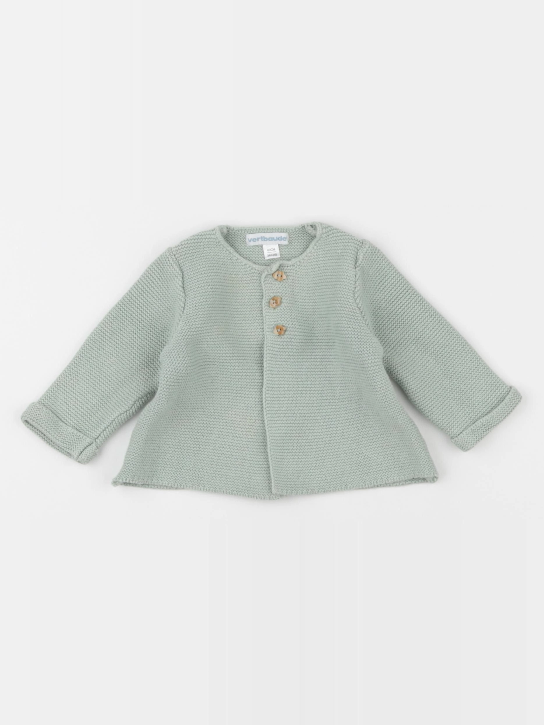 Vertbaudet - gilet vert - 3 mois