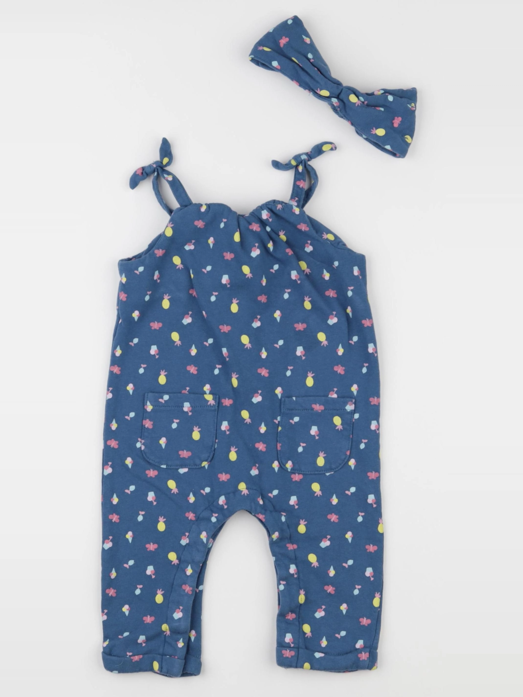 Vertbaudet - combinaison bleu - 6 mois