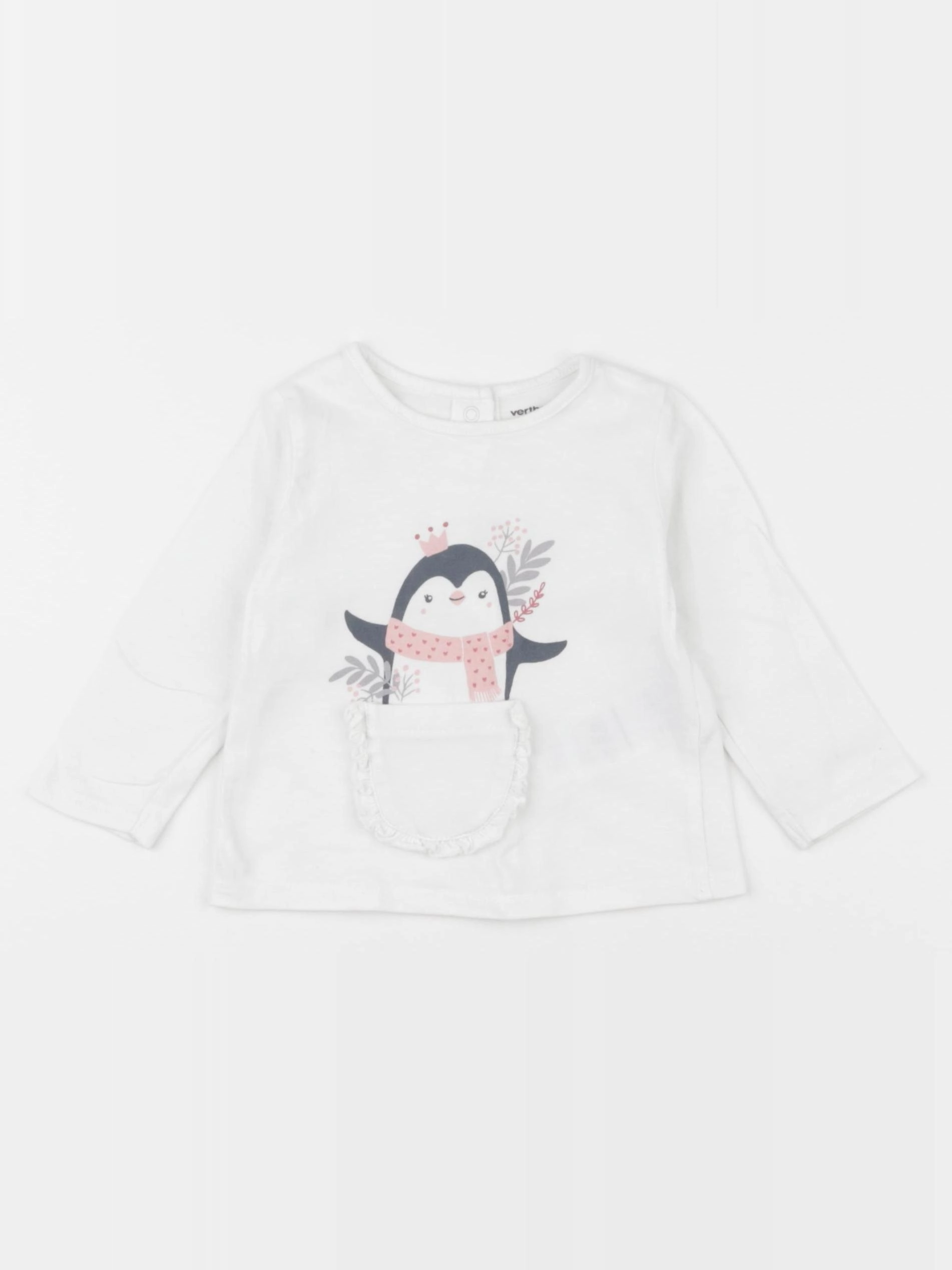 Vertbaudet - tee-shirt blanc - 6 mois