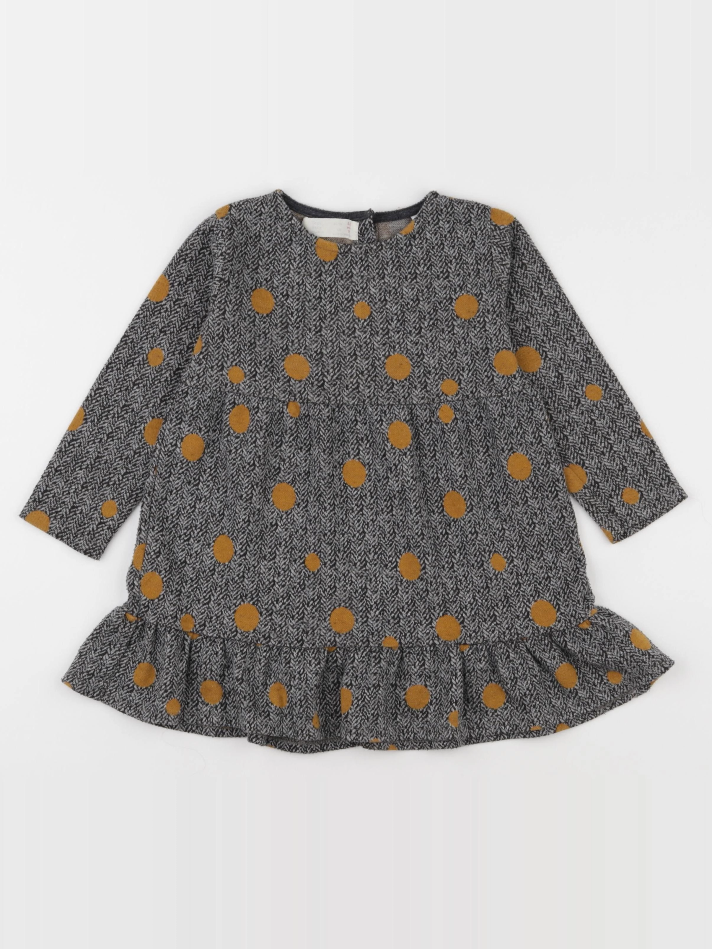 Zara - robe gris, jaune - 2/3 ans