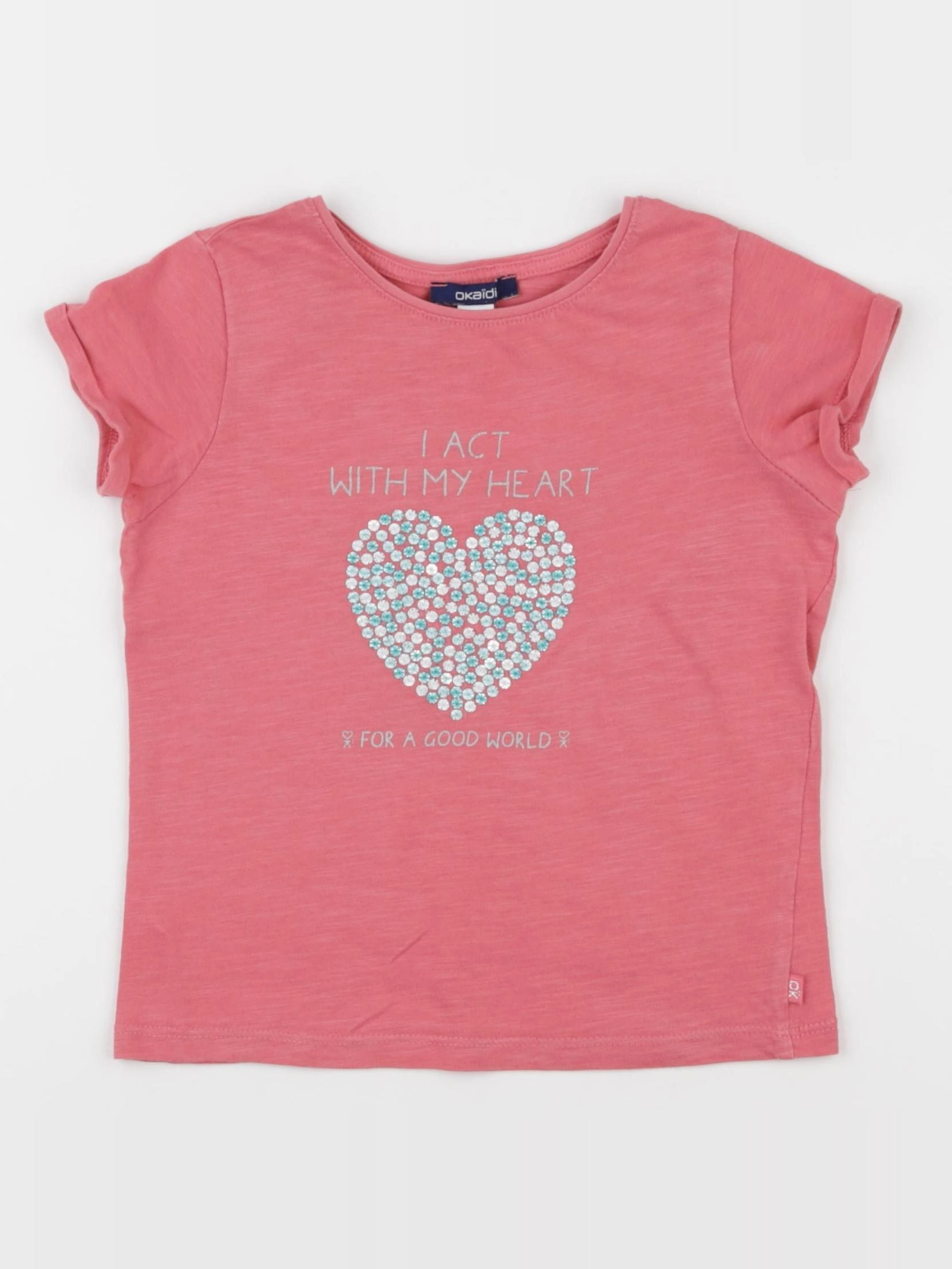 Okaidi - tee-shirt rose - 4 ans