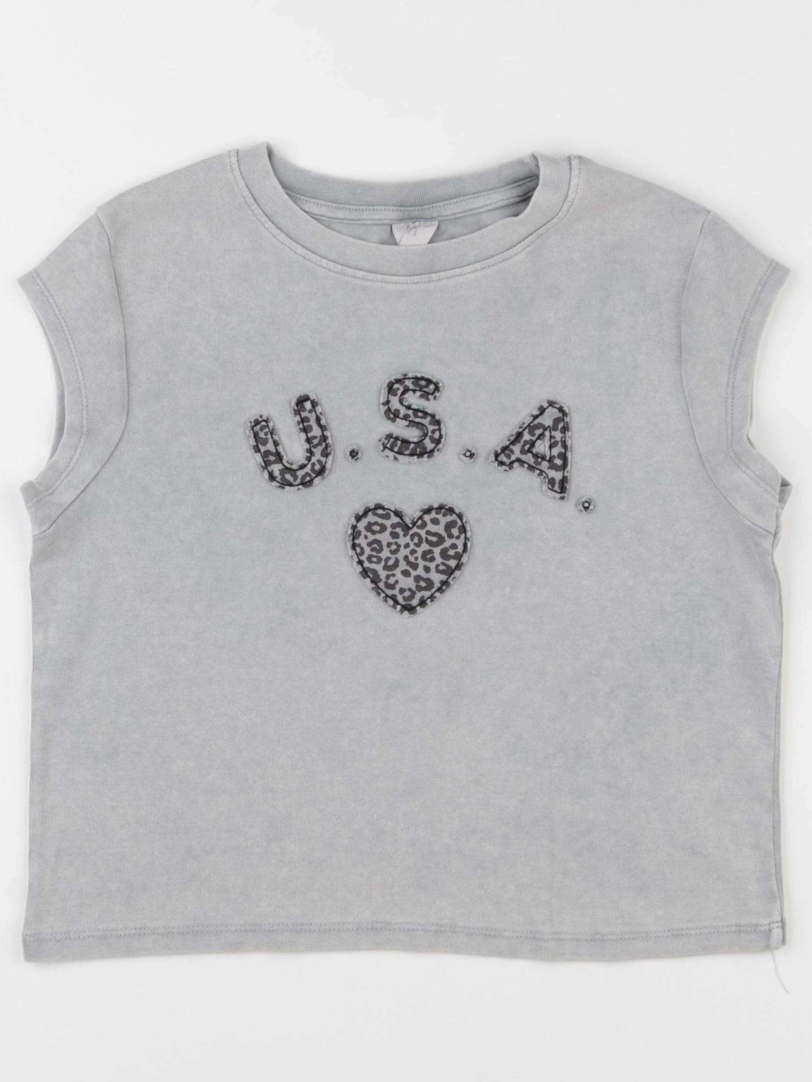 Zara - tee-shirt gris - 11/12 ans