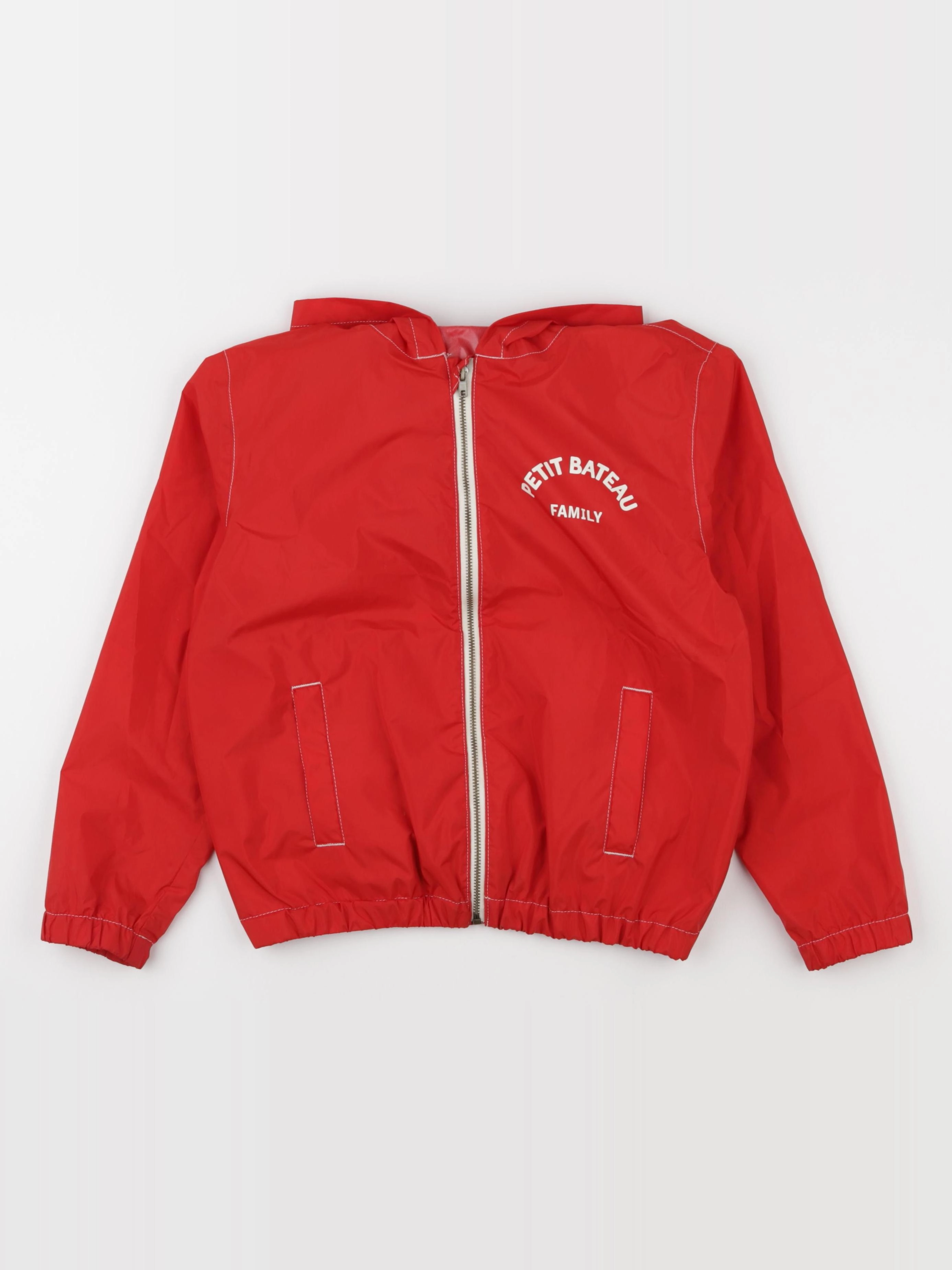 Petit Bateau - coupe-vent rouge - 8 ans
