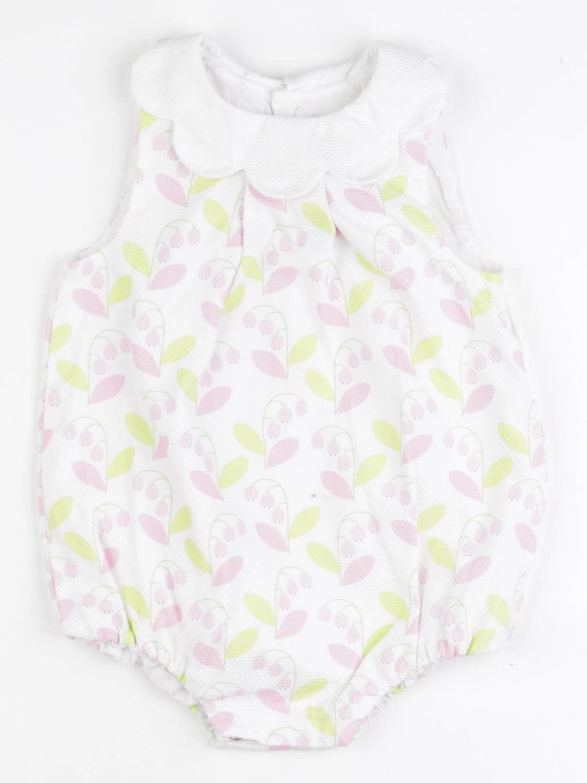 Jacadi - combinaison blanc, vert, rose - 12 mois