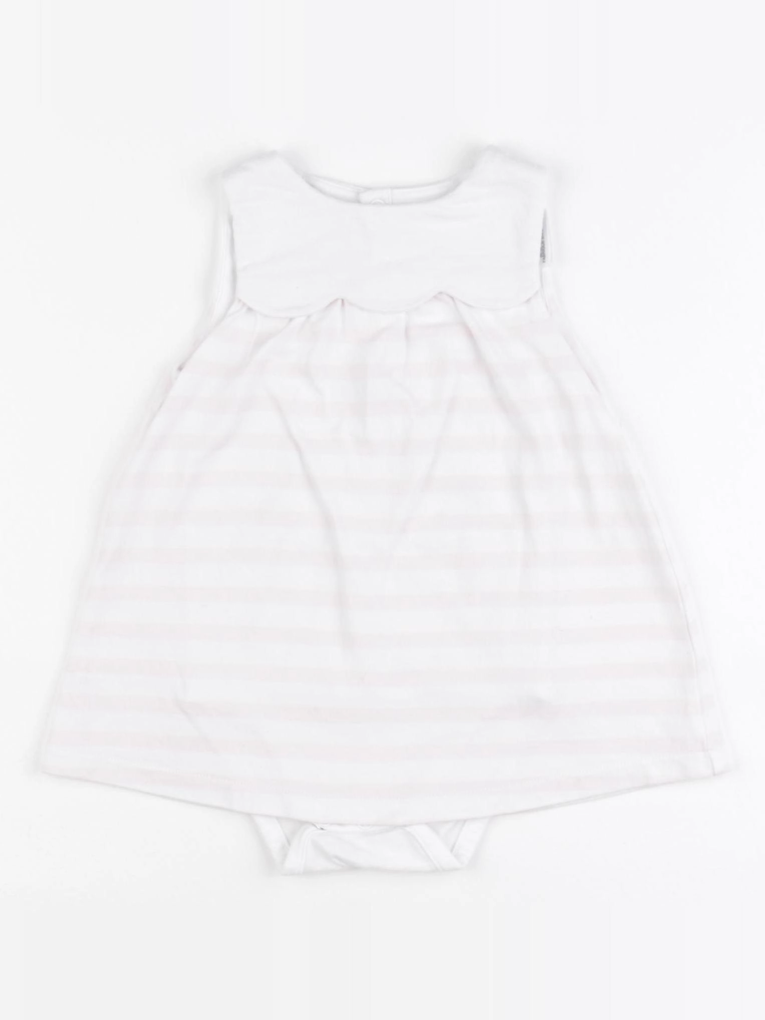 Jacadi - body robe blanc, rose - 12 mois