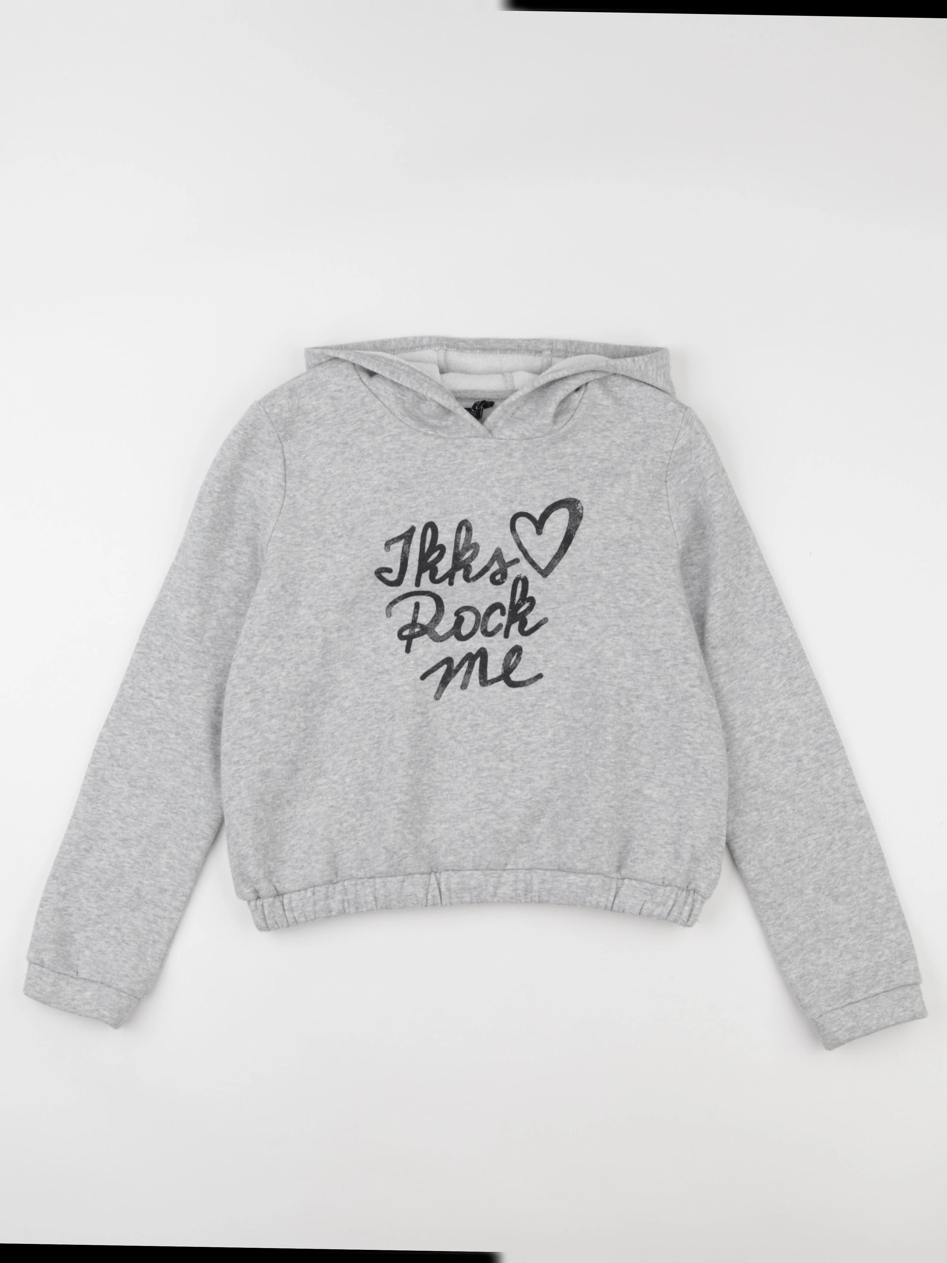 IKKS - sweat gris, argent - 12 ans