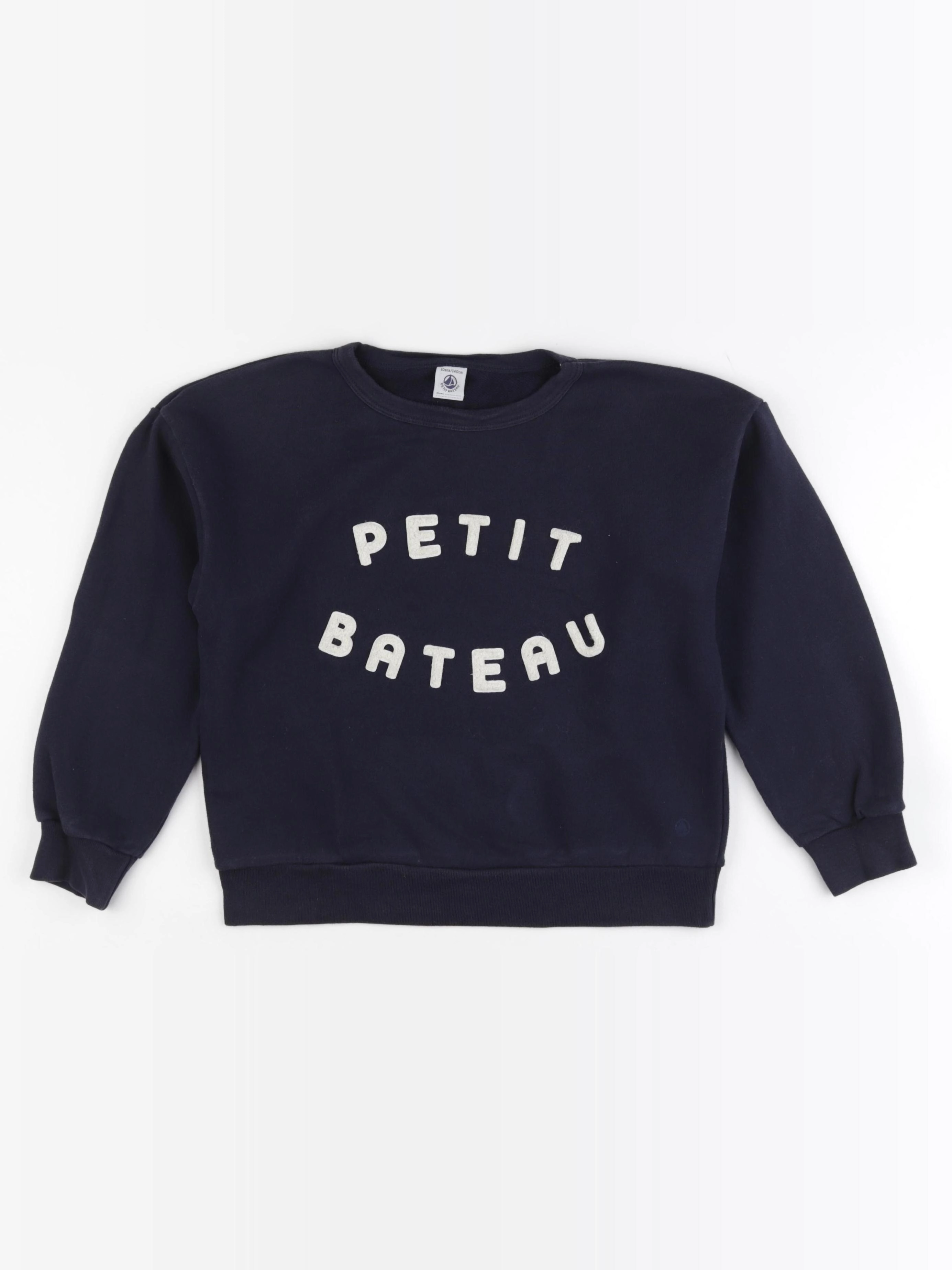 Petit Bateau - sweat bleu - 10 ans