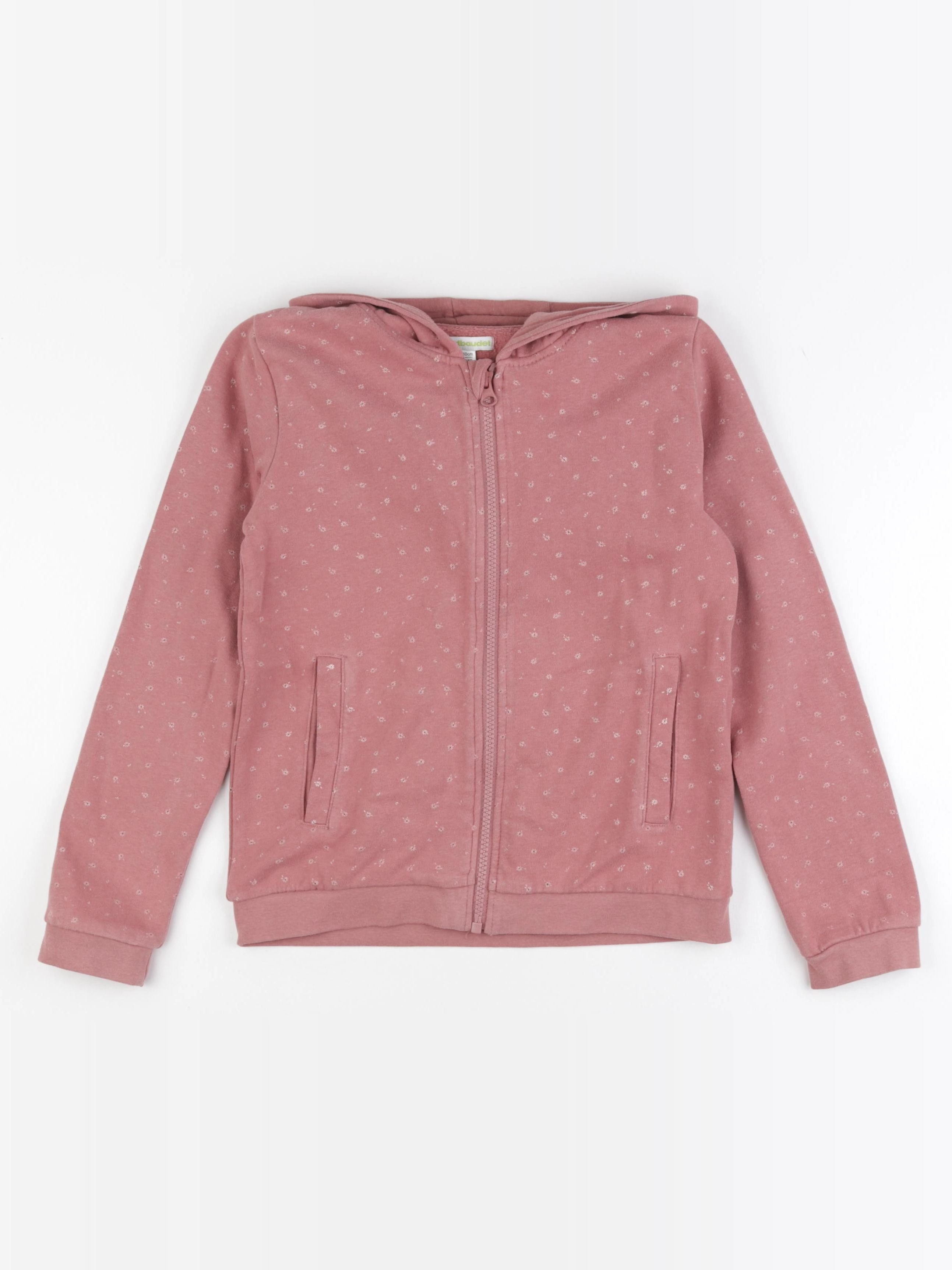 Vertbaudet - sweat rose - 10 ans