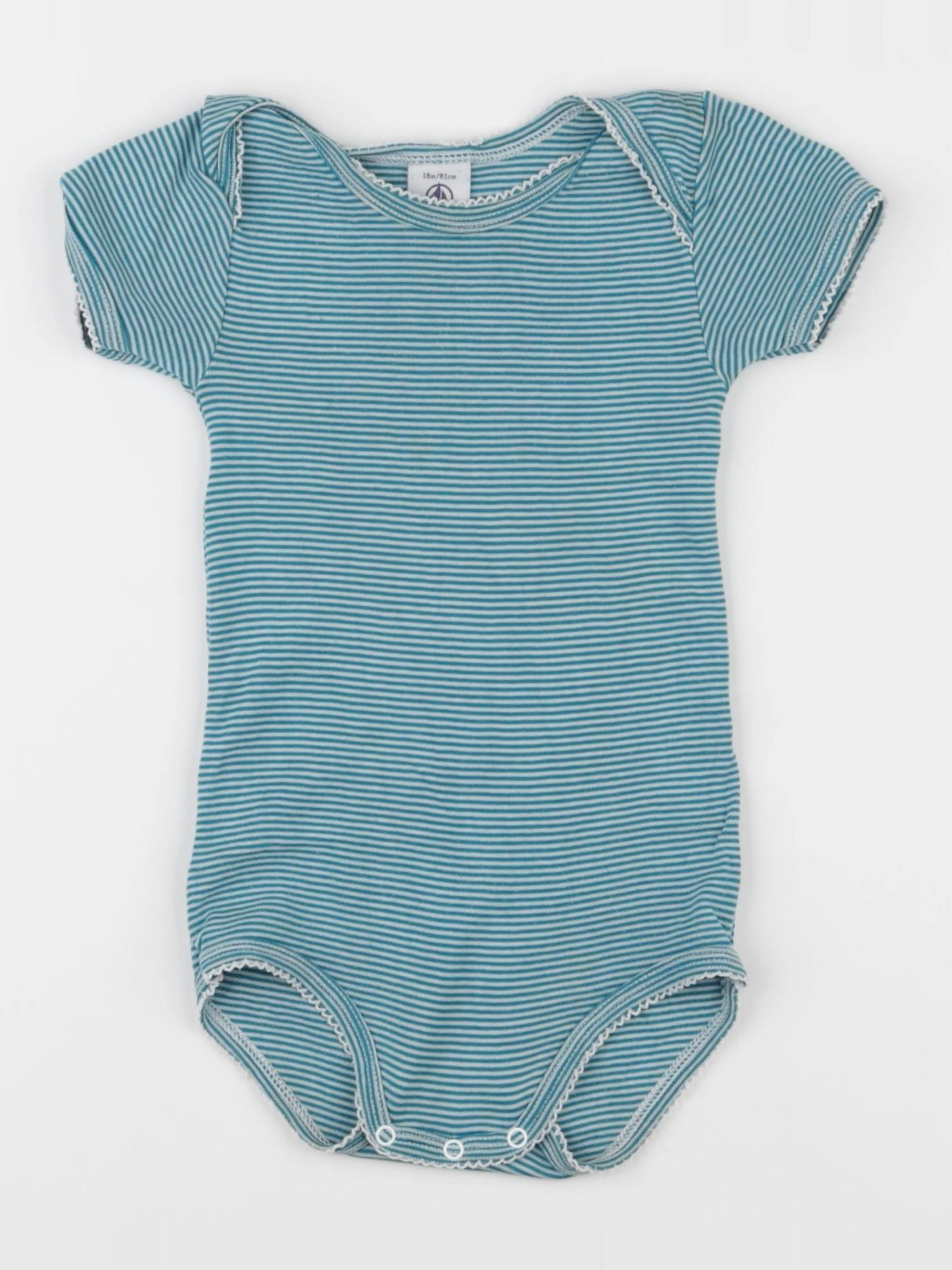 Petit Bateau - body à col vert - 18 mois