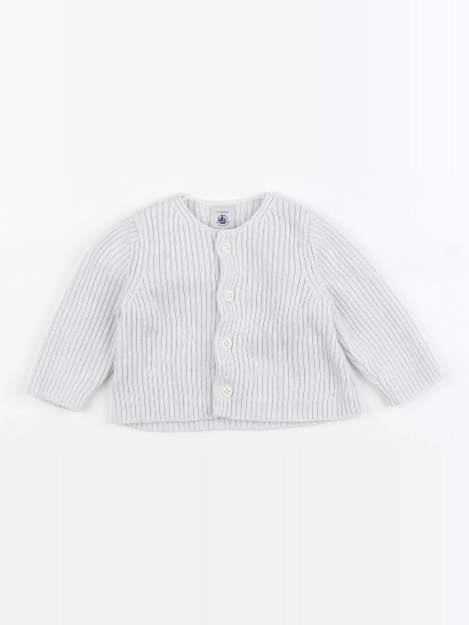 Petit Bateau - gilet bleu - 3 mois