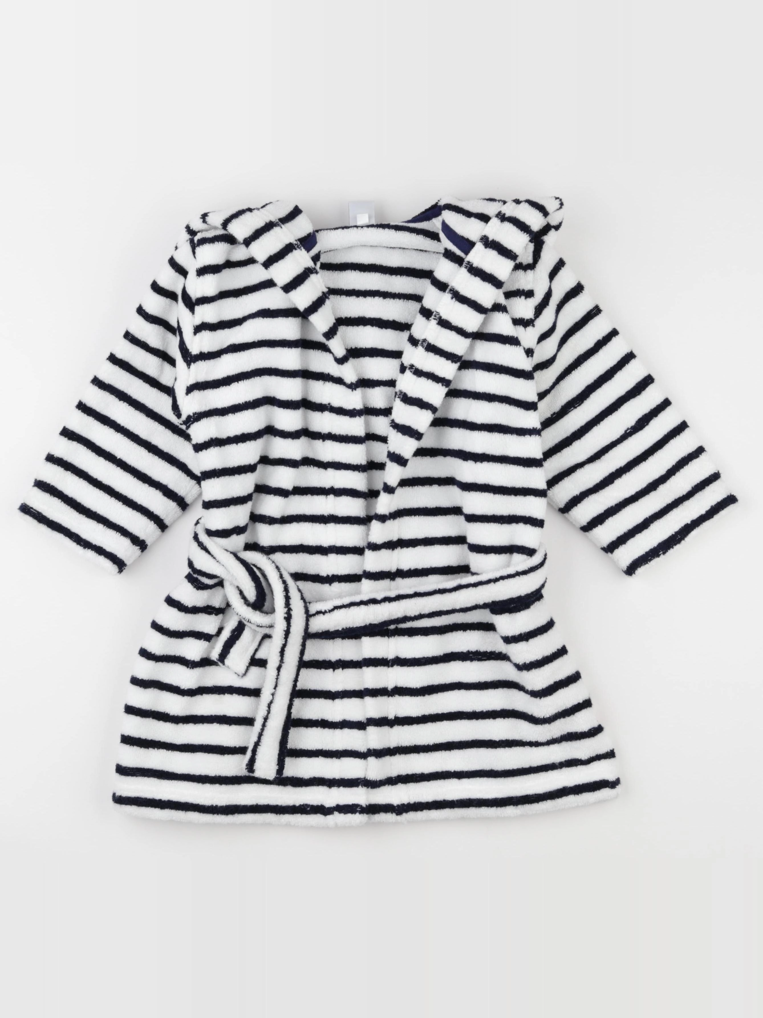 Petit Bateau - peignoir blanc, bleu - 2/3 ans