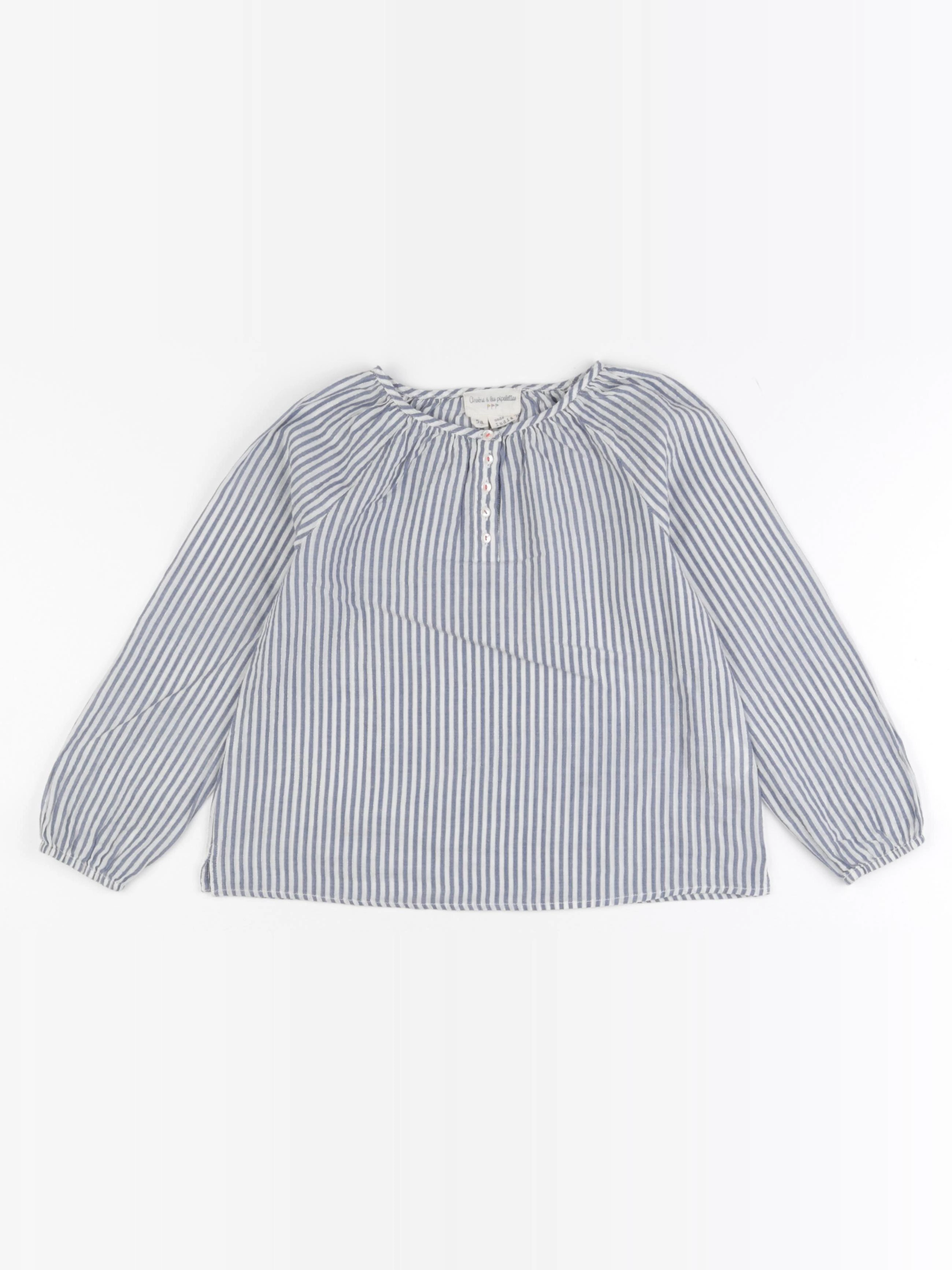 Arsène et les pipelettes - blouse bleu, or - 5 ans
