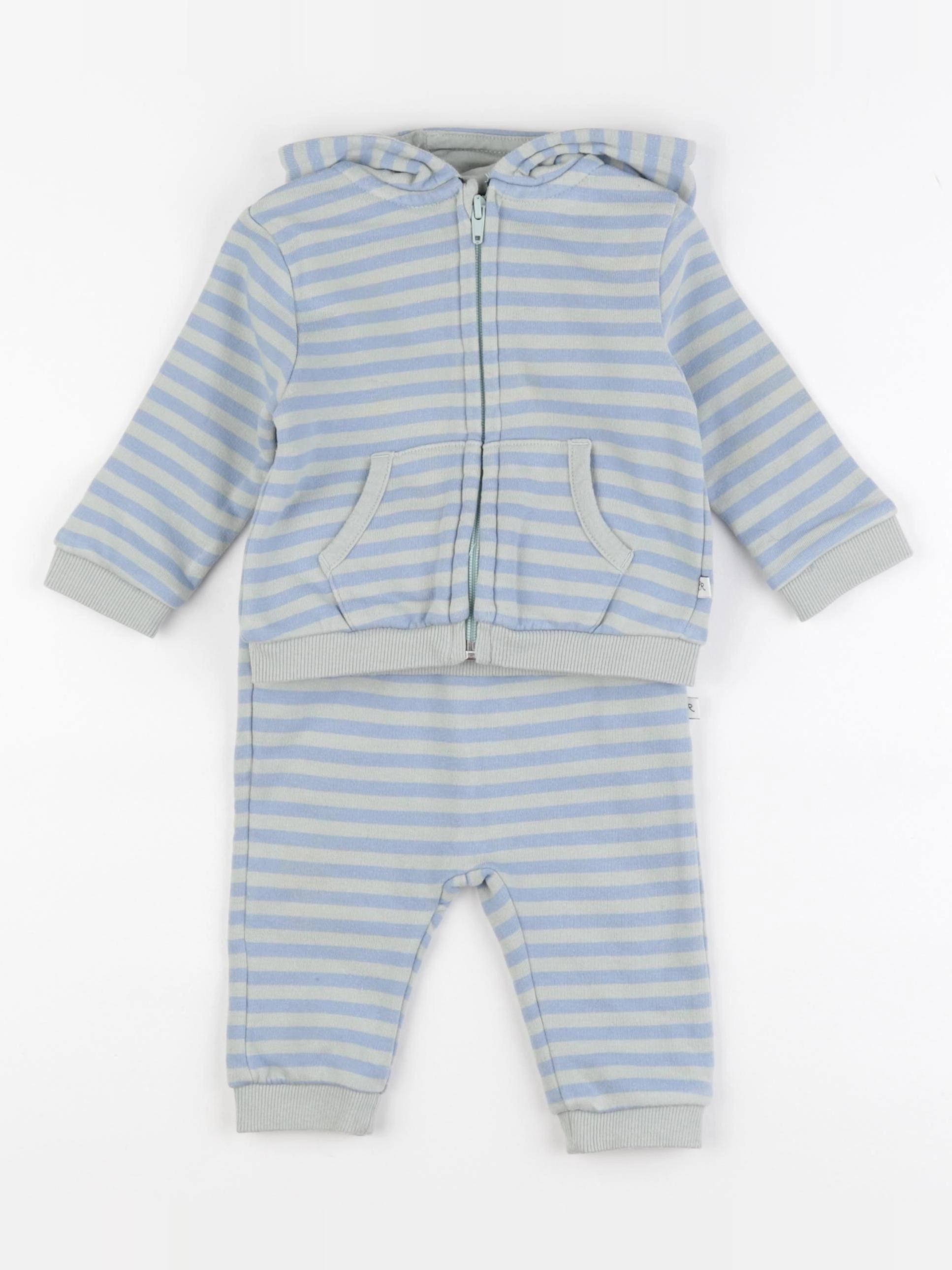 Cadet Rousselle - ensemble bleu, vert - 6 mois