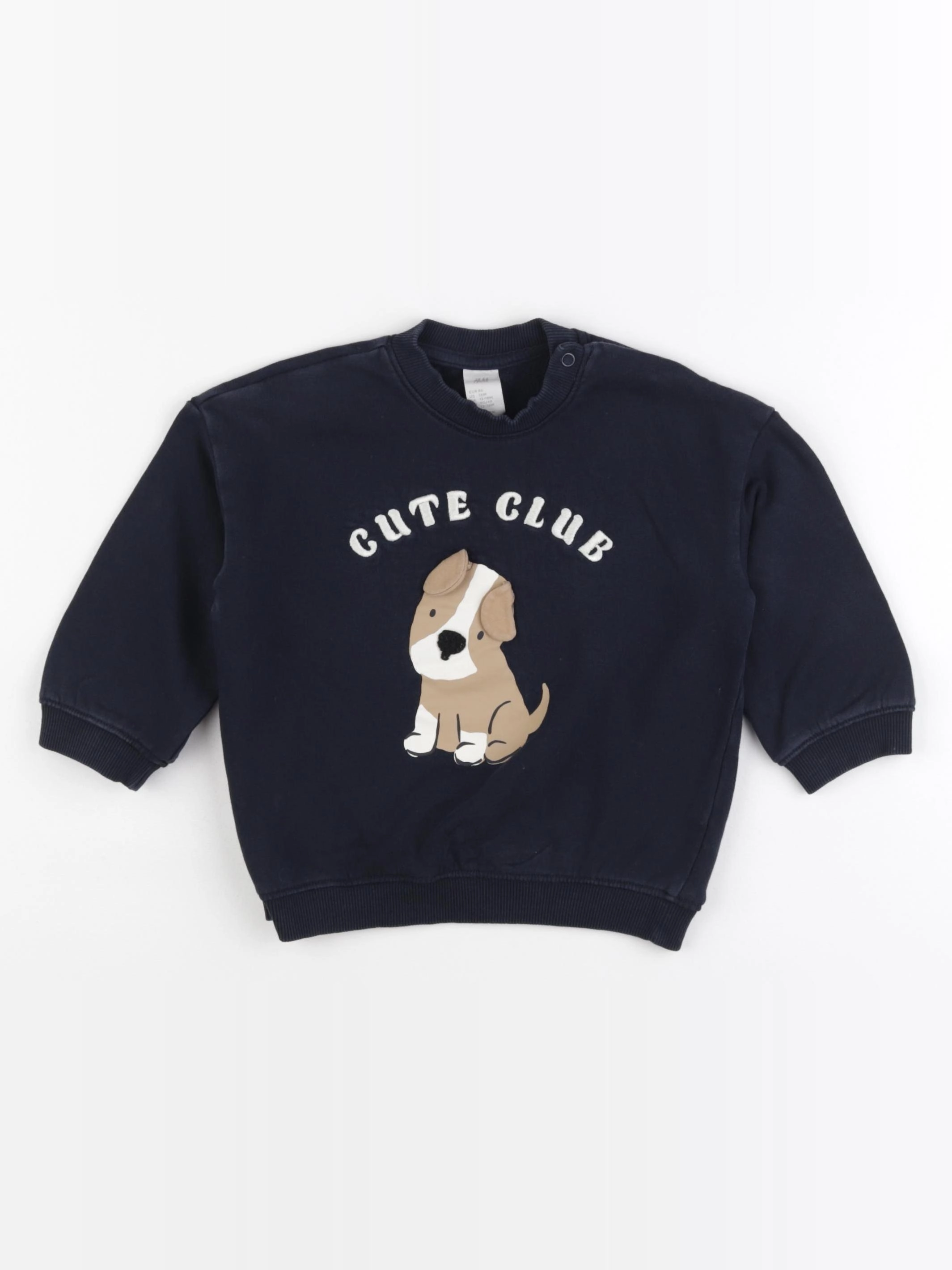 H&M - sweat bleu - 18 mois