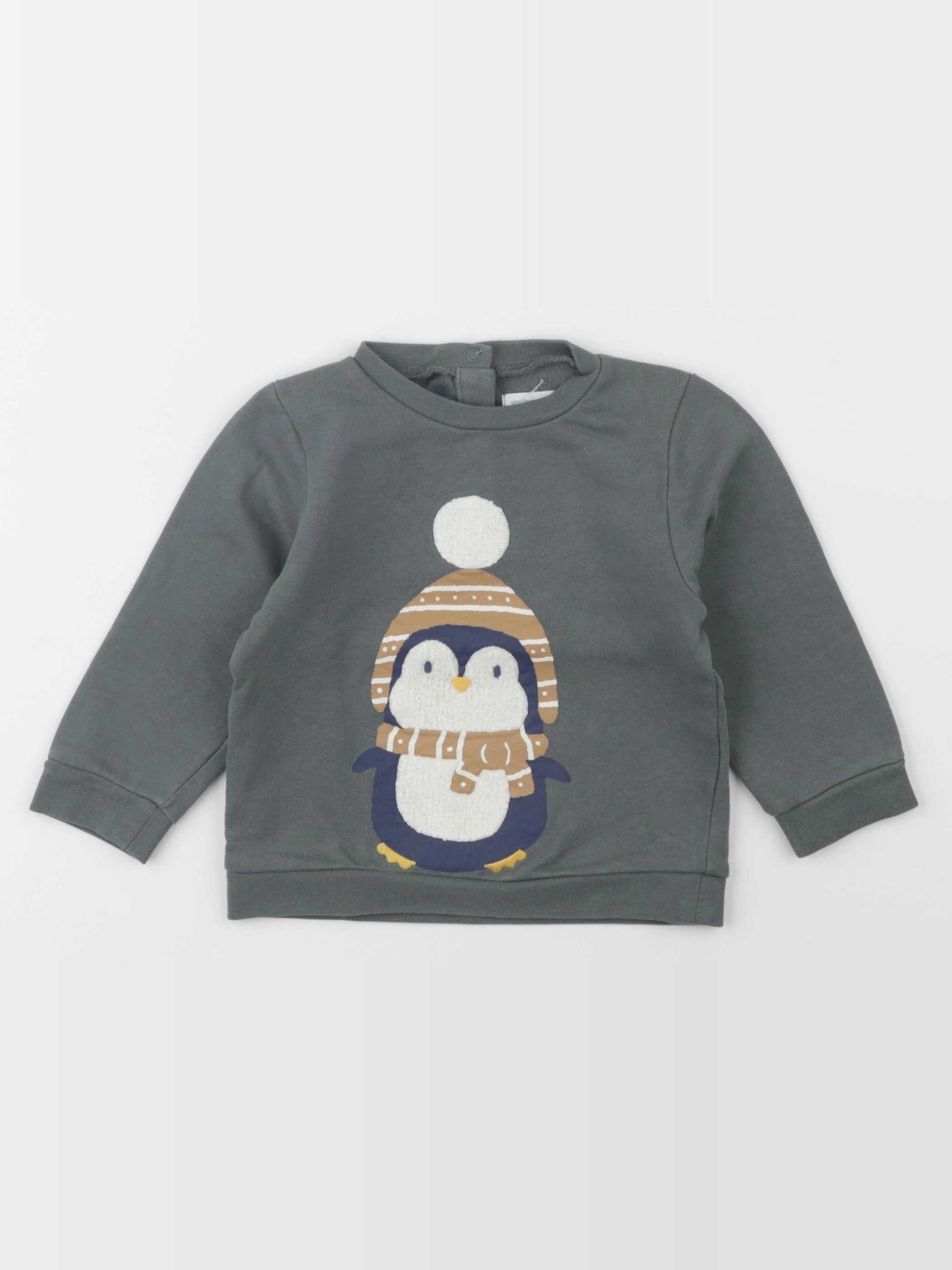 Vertbaudet - sweat vert - 18 mois