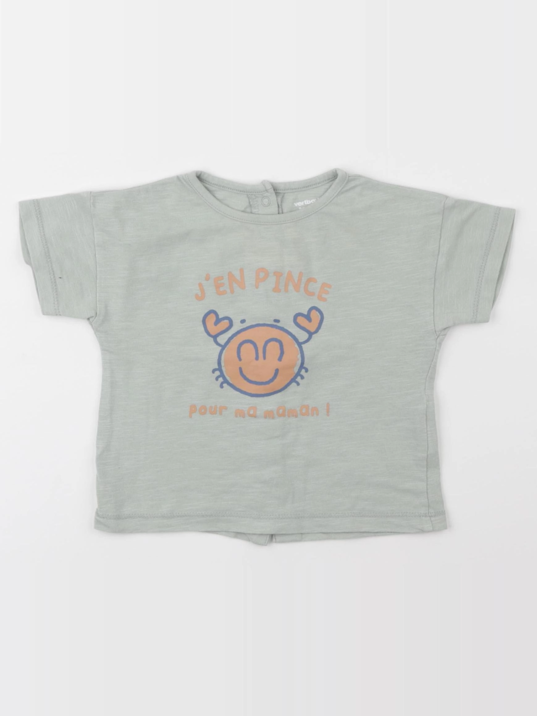 Vertbaudet - tee-shirt vert - 9 mois
