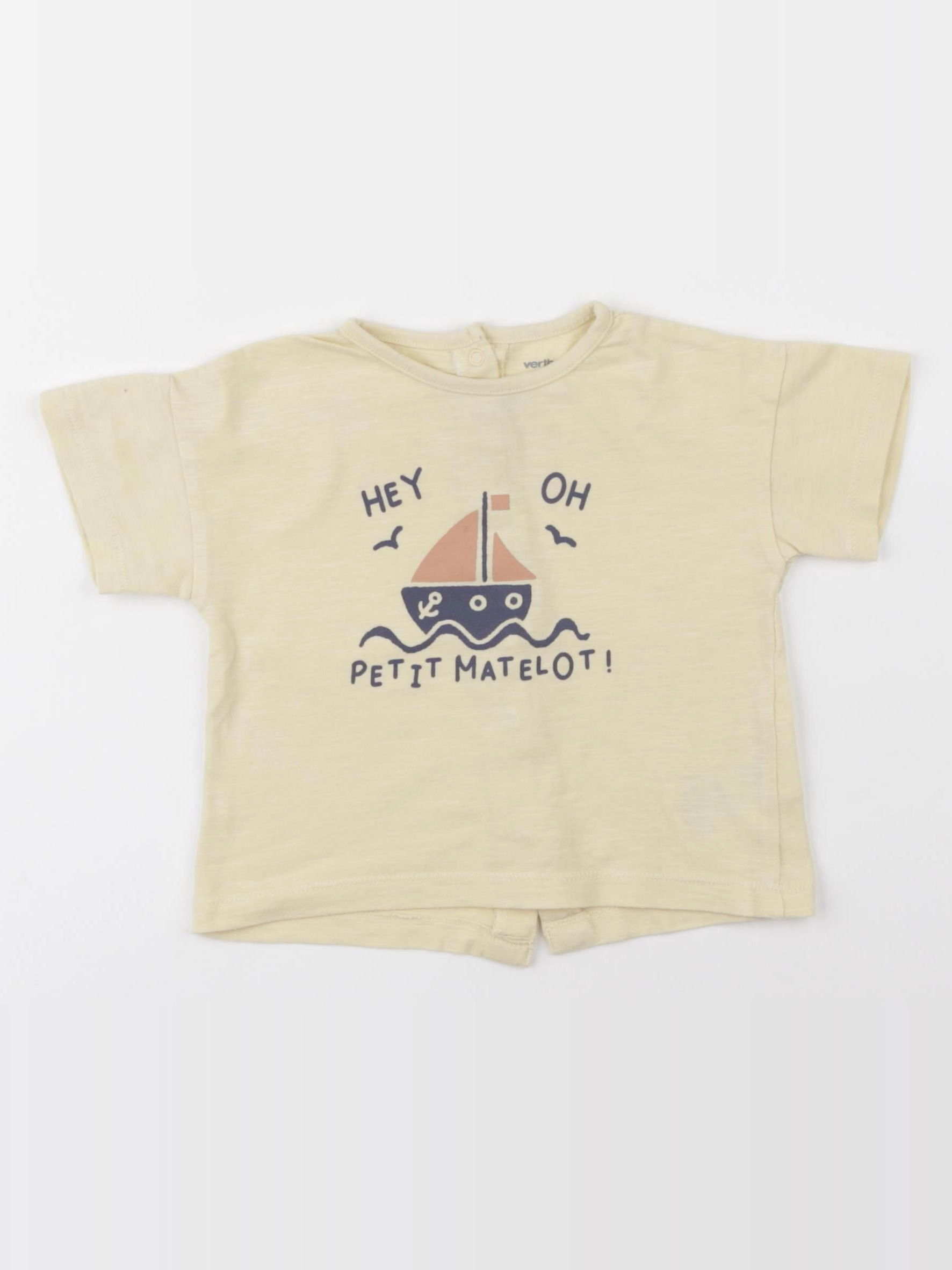 Vertbaudet - tee-shirt jaune - 9 mois