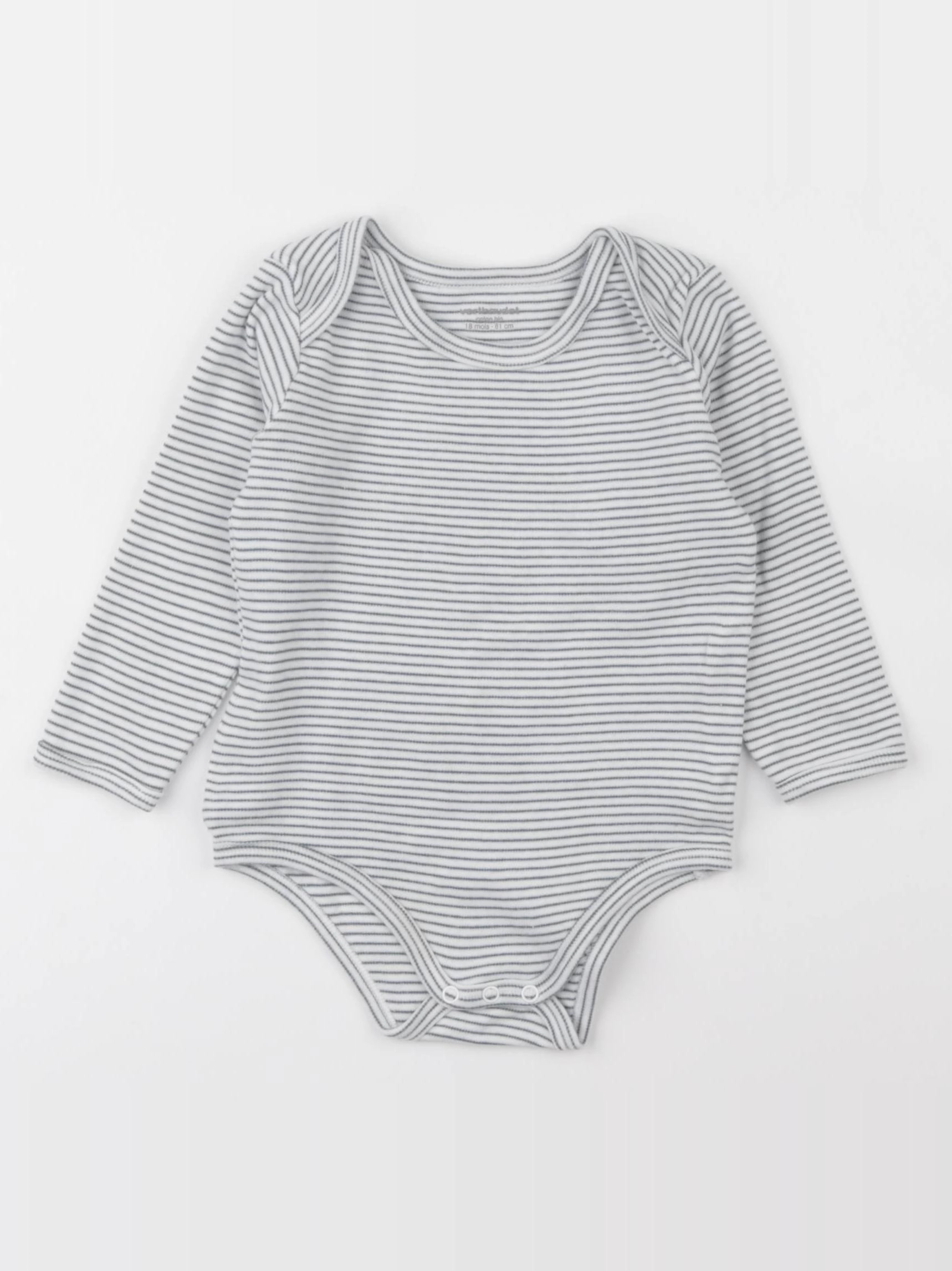 Vertbaudet - body blanc, vert - 18 mois