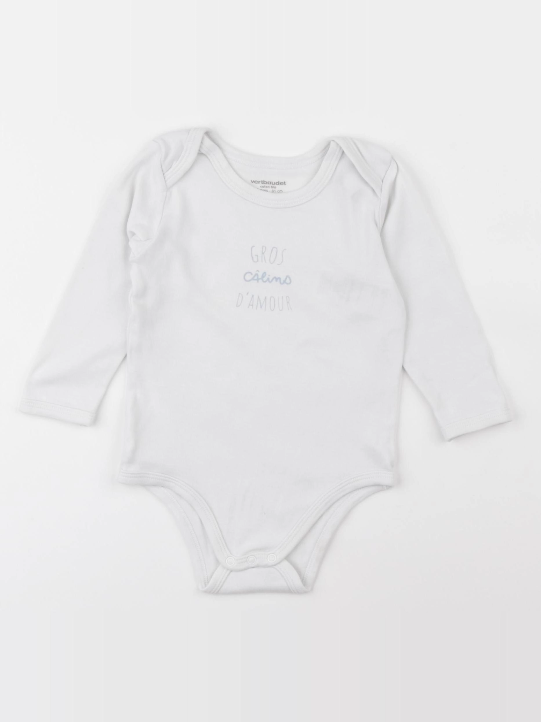 Vertbaudet - body blanc - 18 mois