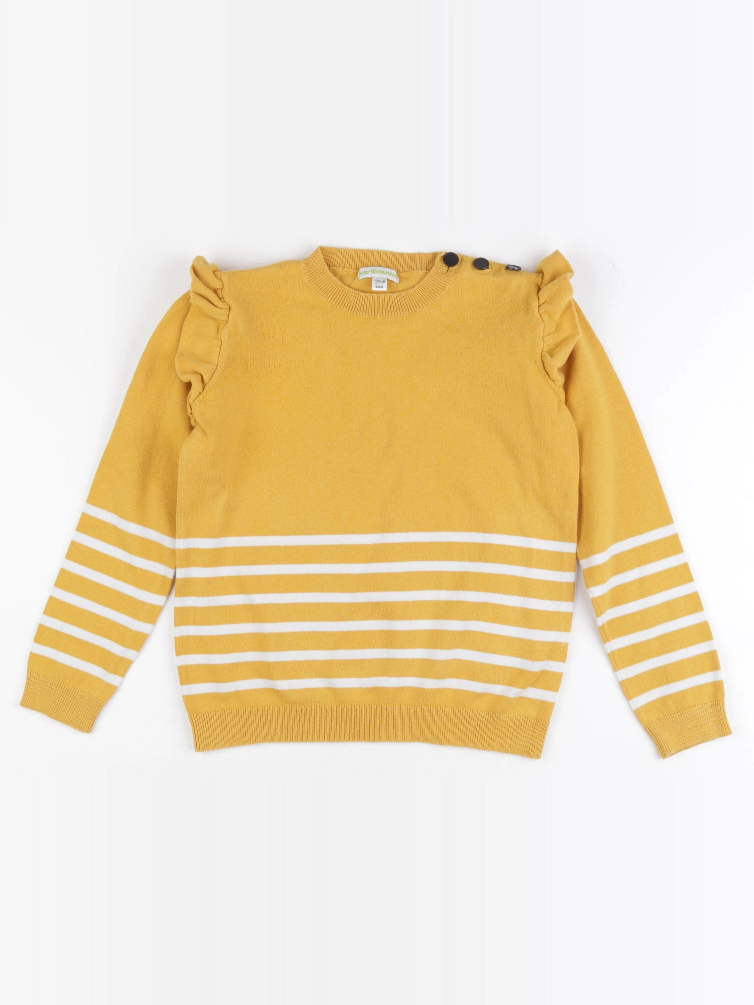 Vertbaudet - pull jaune - 8 ans