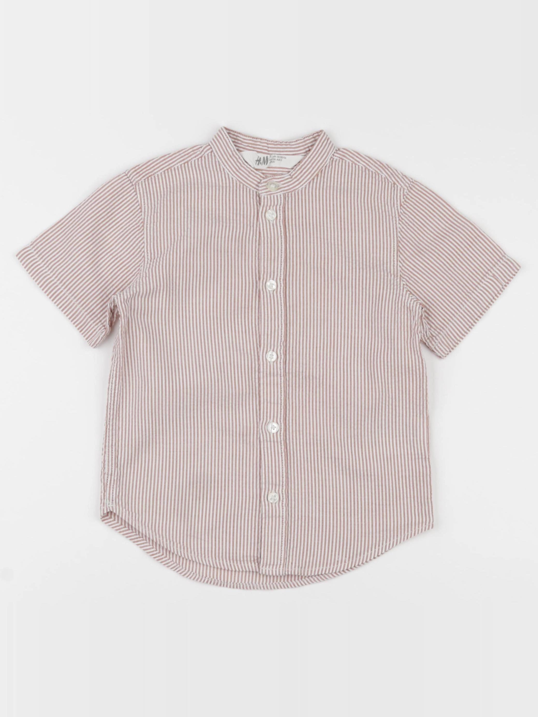 H&M - chemise beige, marron - 2/3 ans