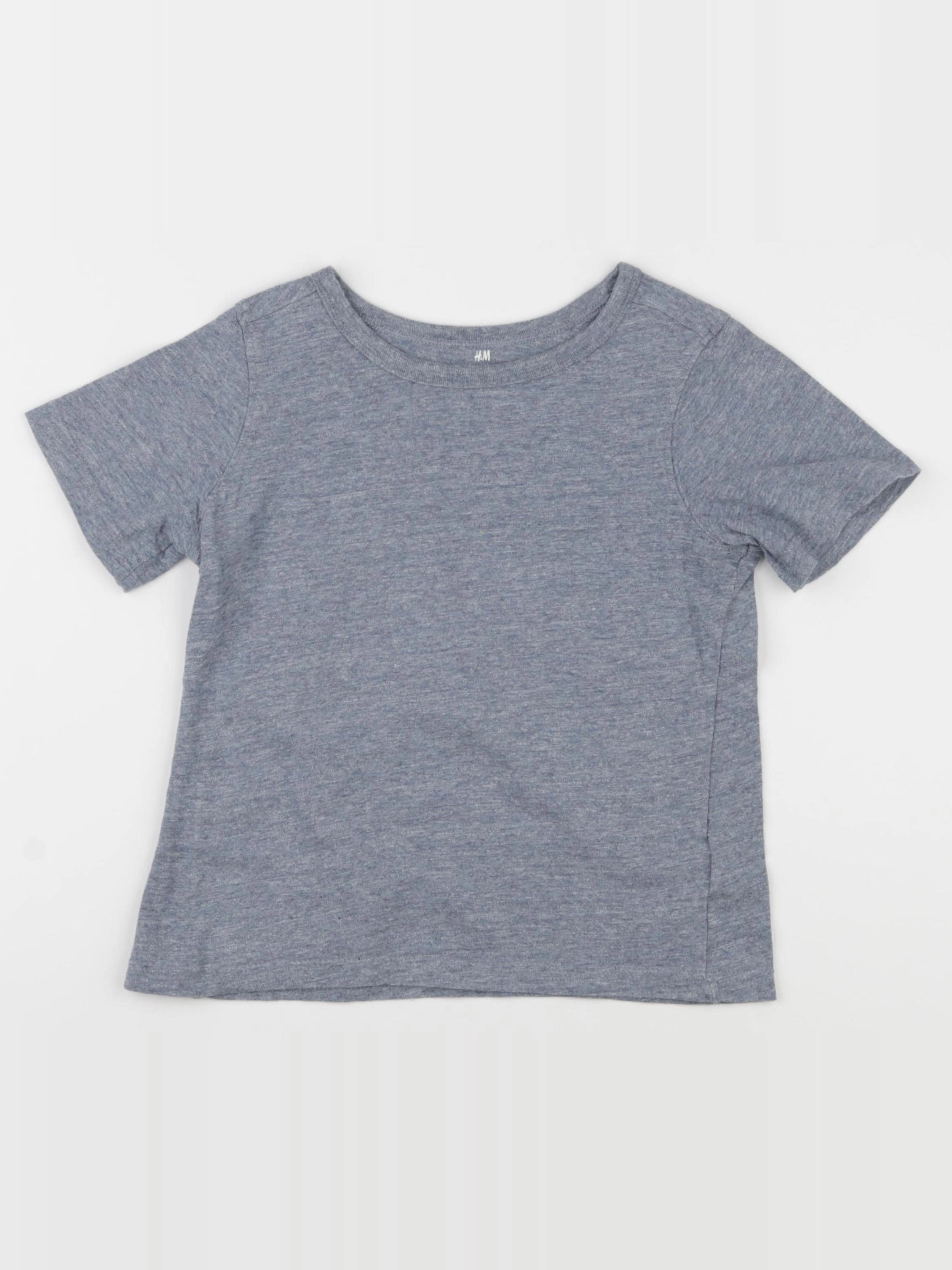 H&M - tee-shirt bleu - 4/6 ans