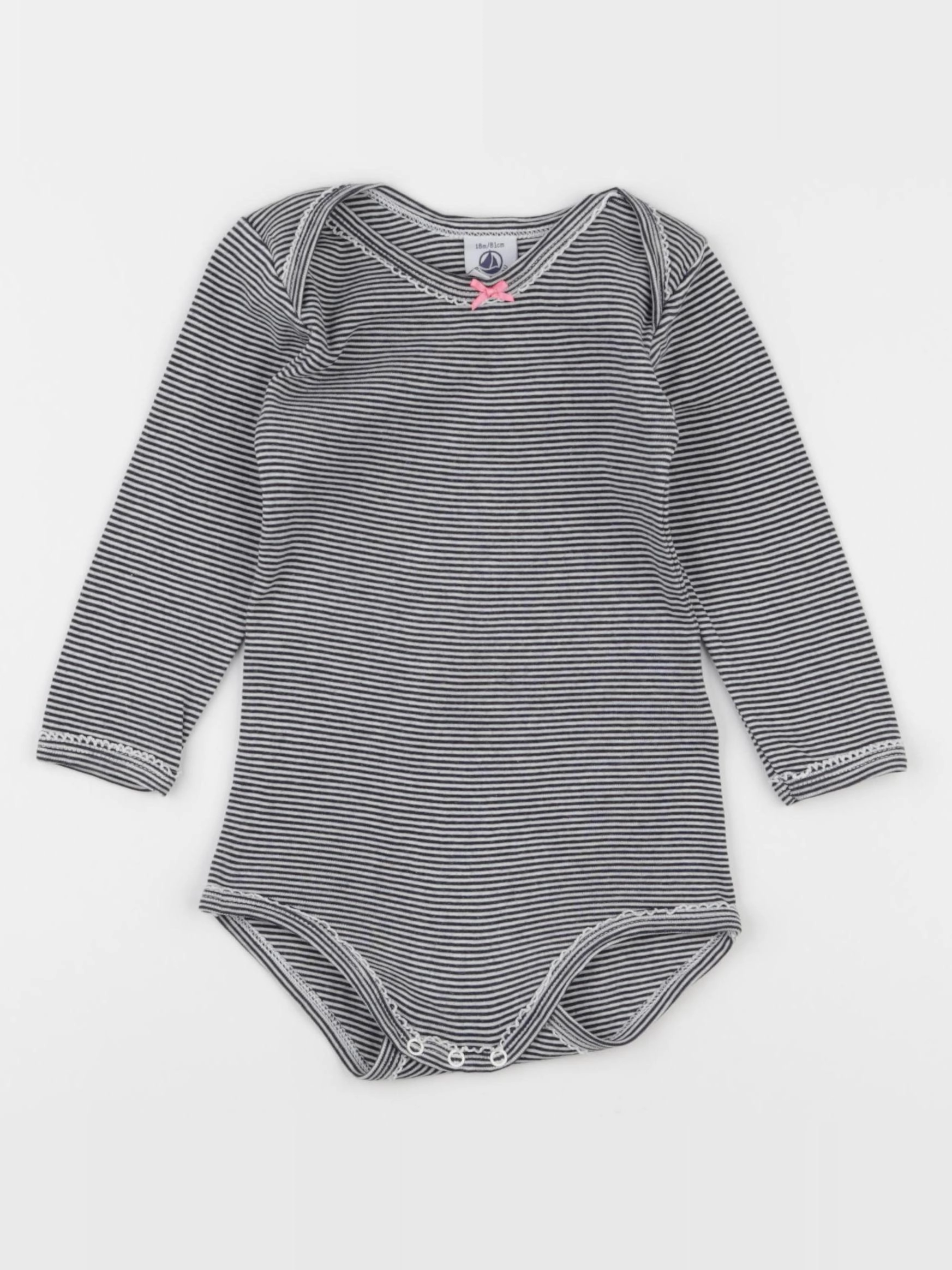 Petit Bateau - body bleu - 18 mois