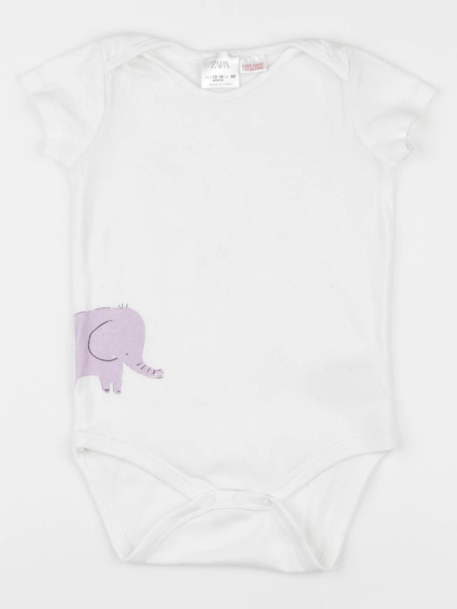 Zara - body blanc - 12/18 mois