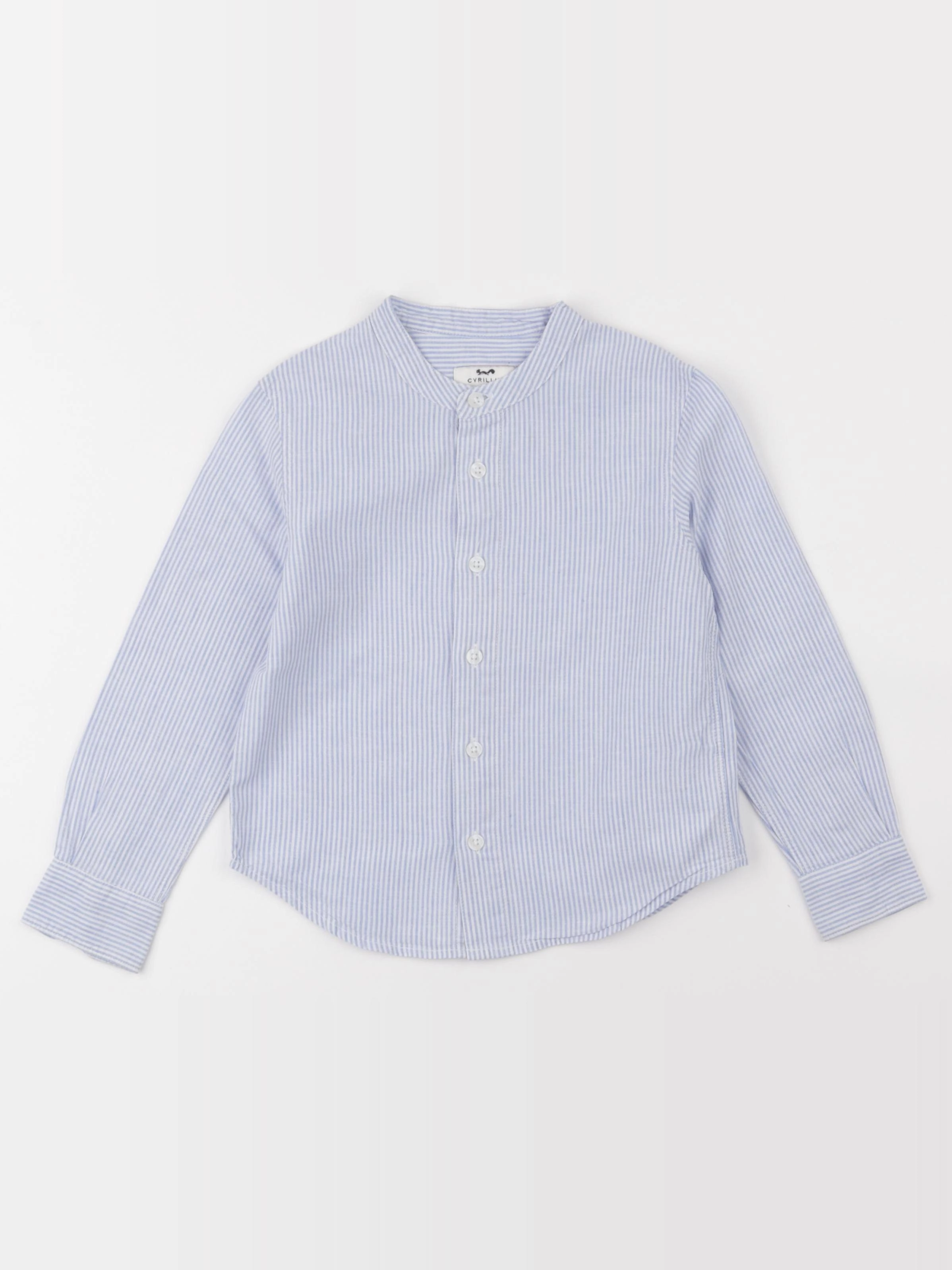 Cyrillus - chemise bleu, blanc - 4 ans