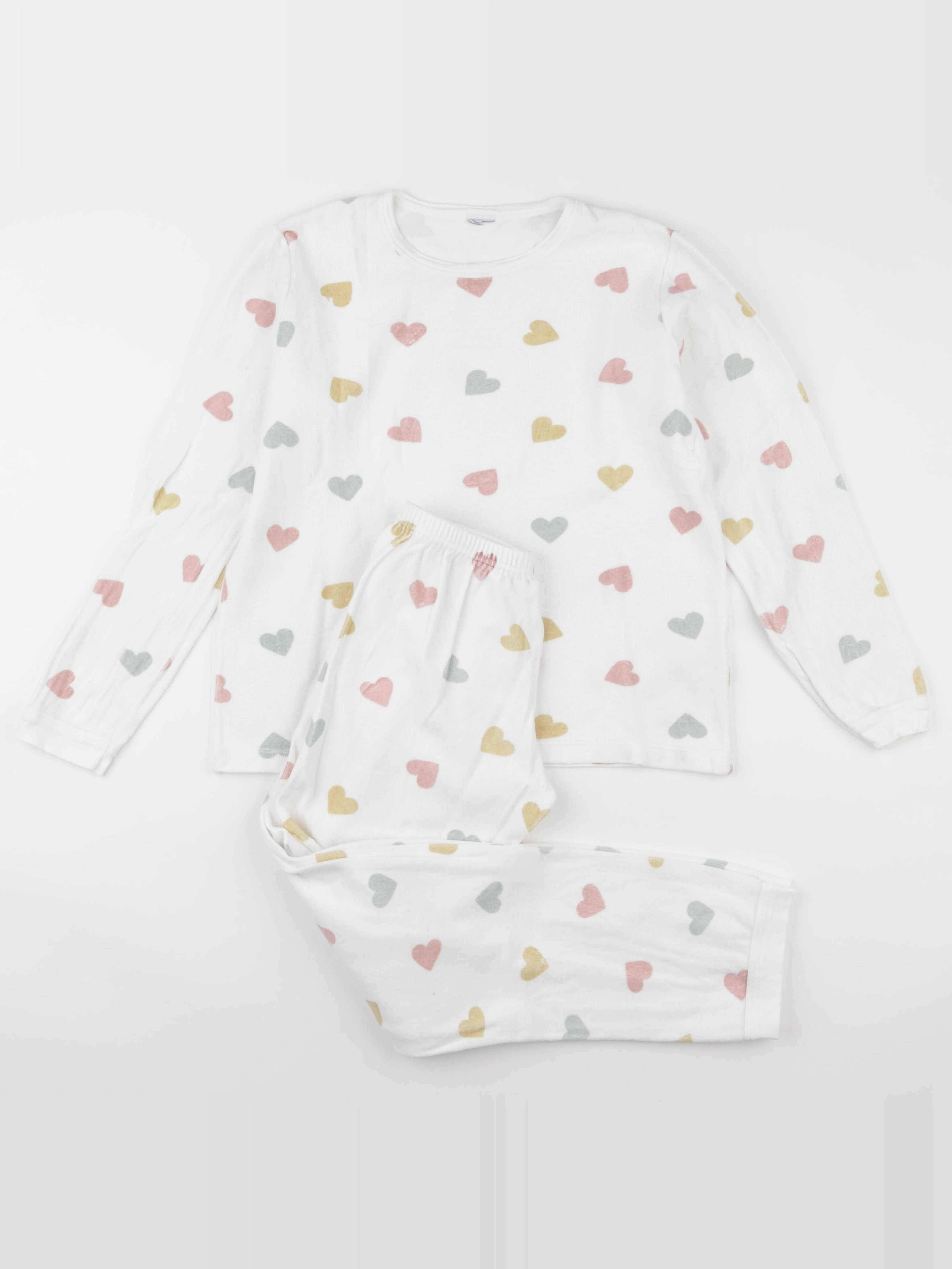 Petit Bateau - pyjama velours blanc - 12 ans