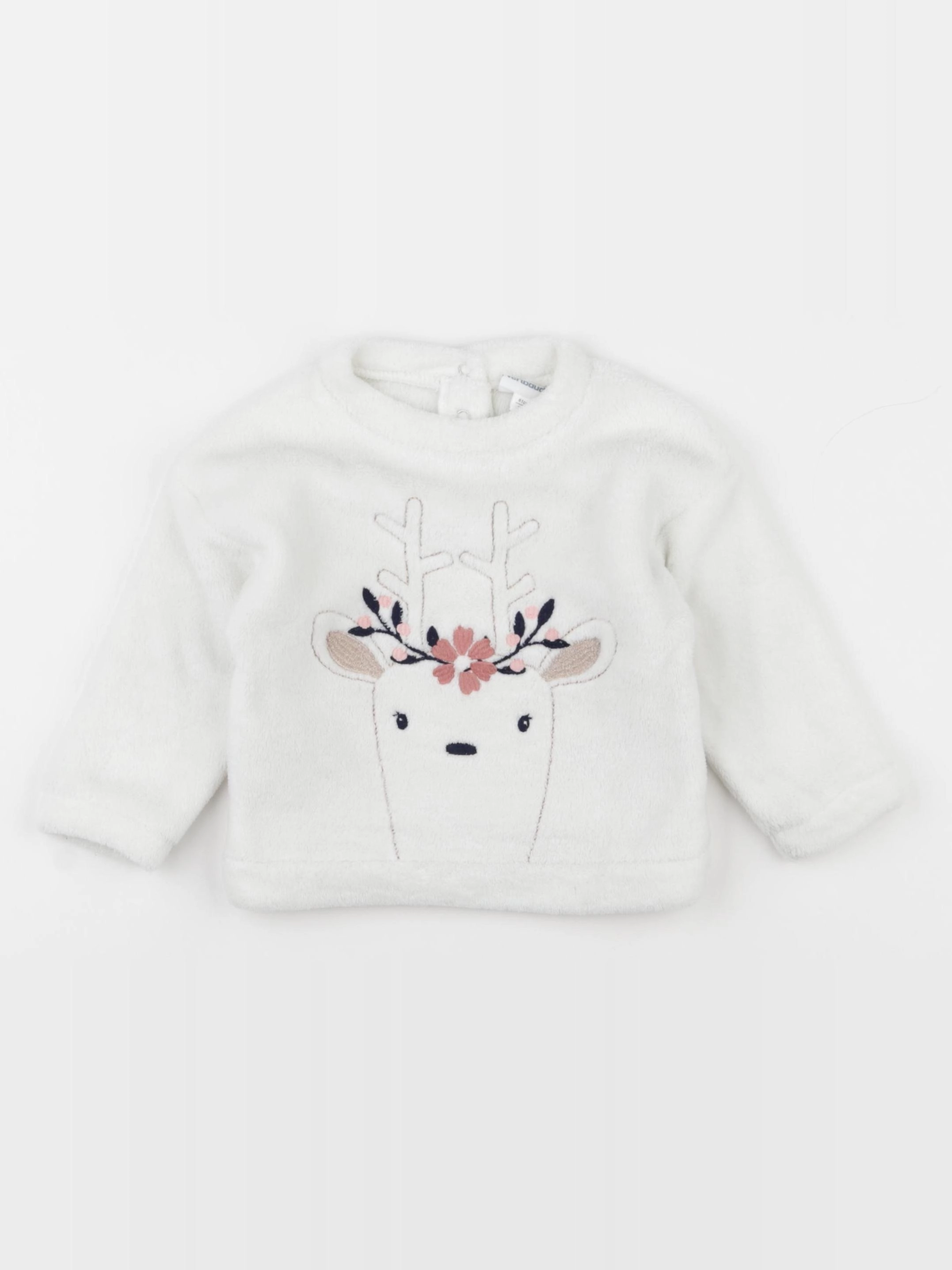 Vertbaudet - pull blanc - 18 mois