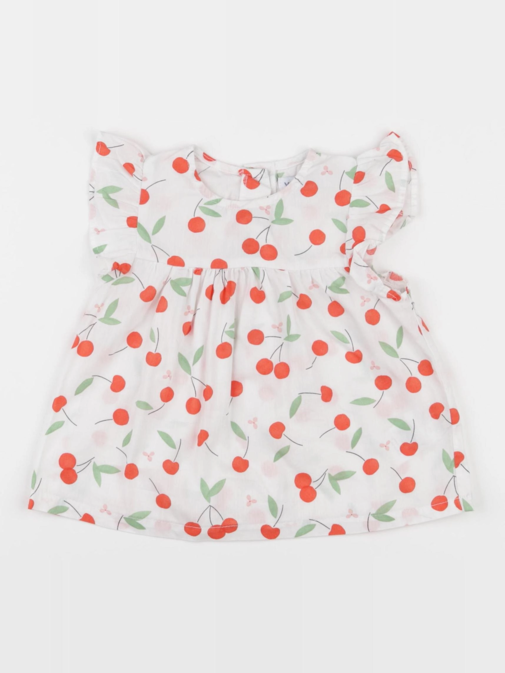 Vertbaudet - blouse blanc, rouge, vert - 18 mois