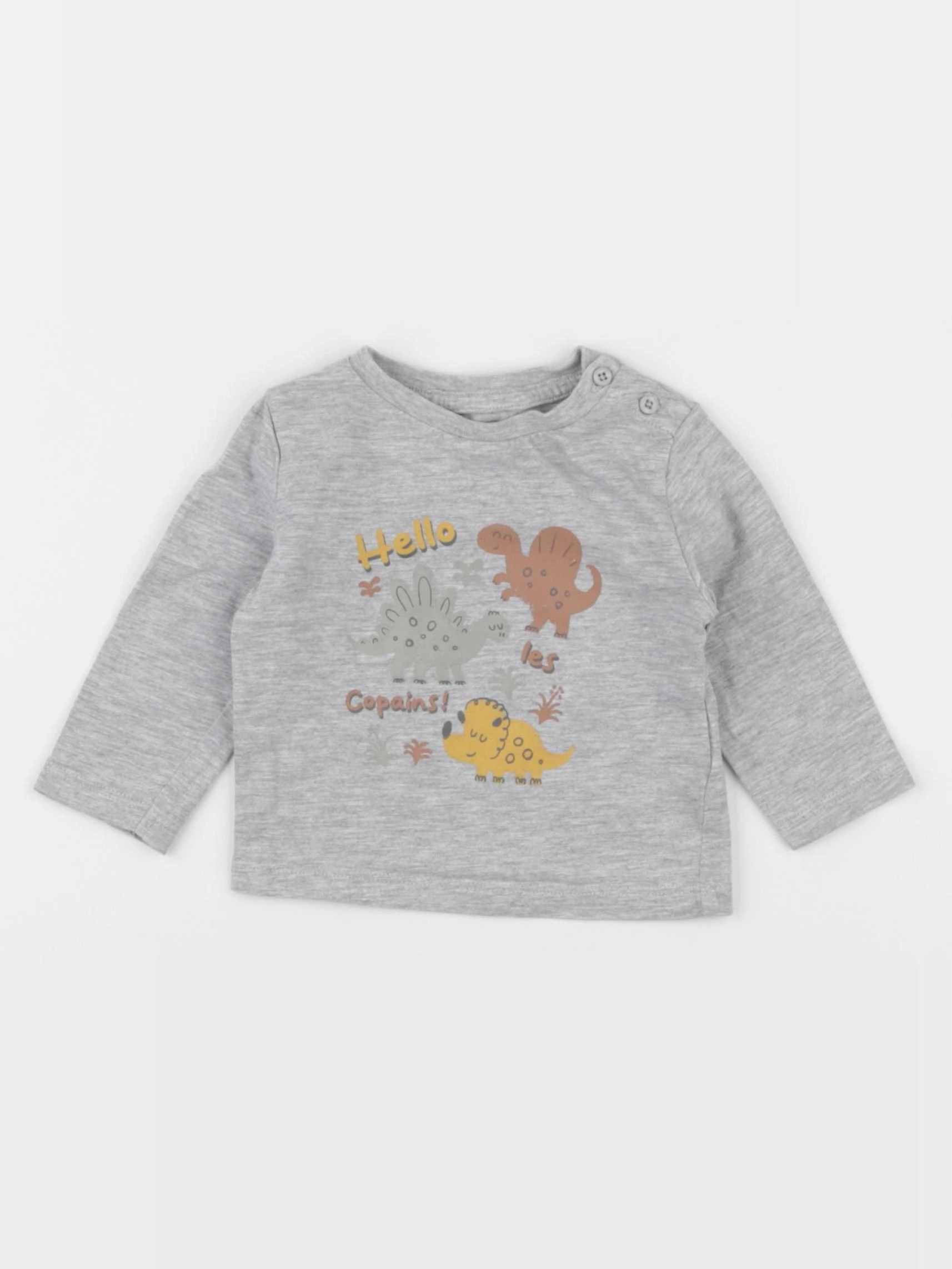 Vertbaudet - tee-shirt gris - 3 mois