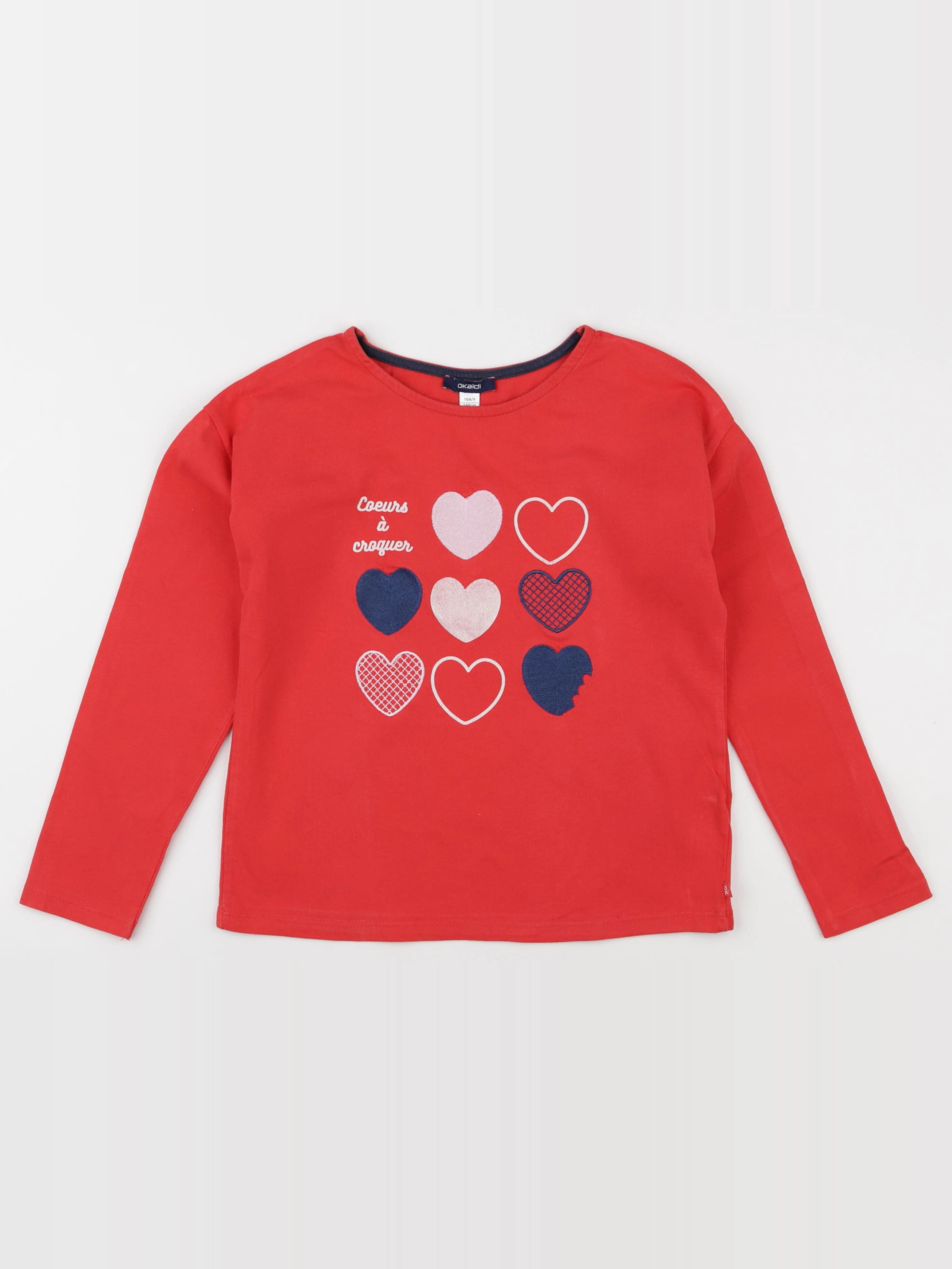 Okaidi - tee-shirt rouge - 10 ans