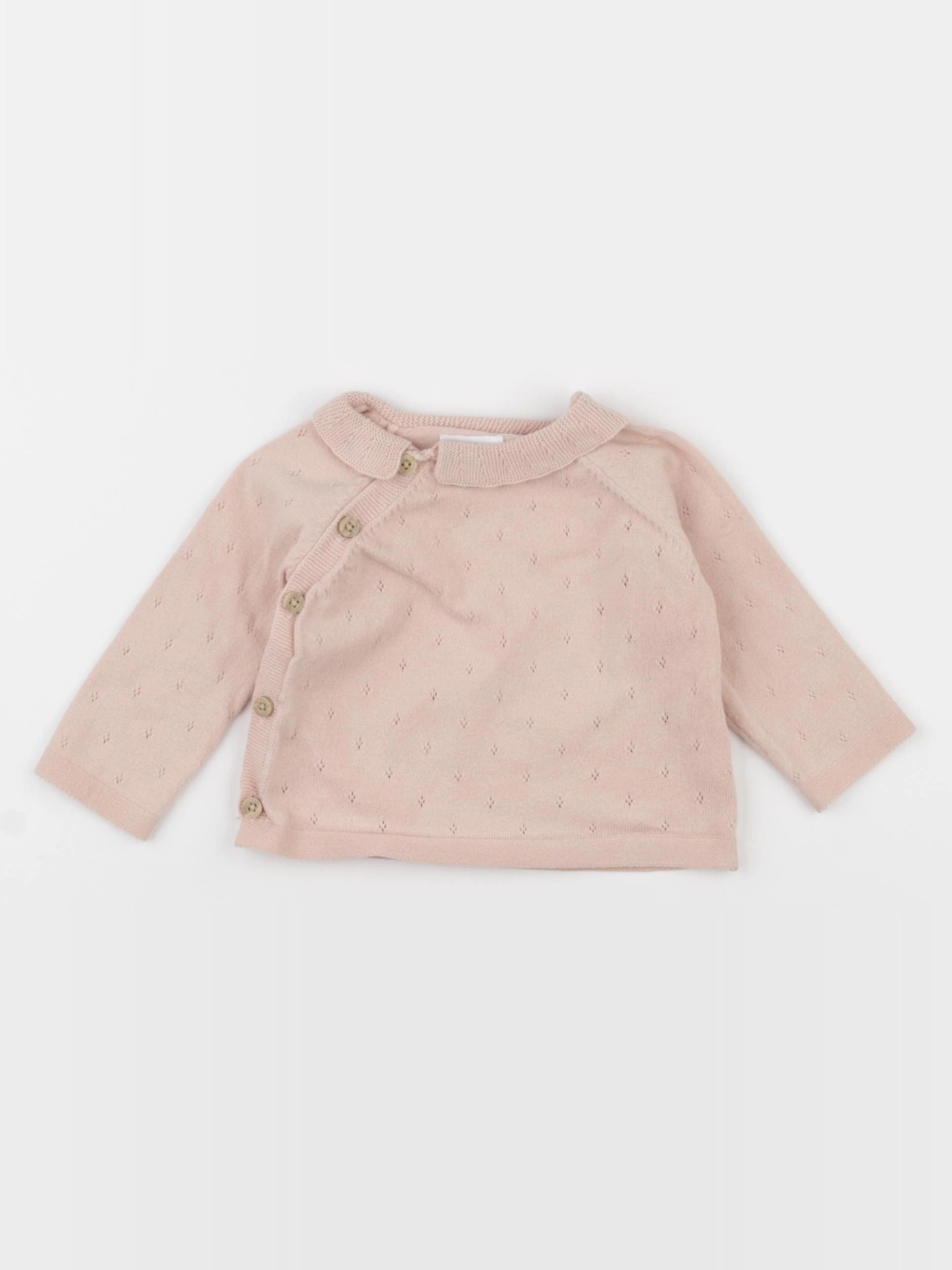 Vertbaudet - gilet rose - 3 mois