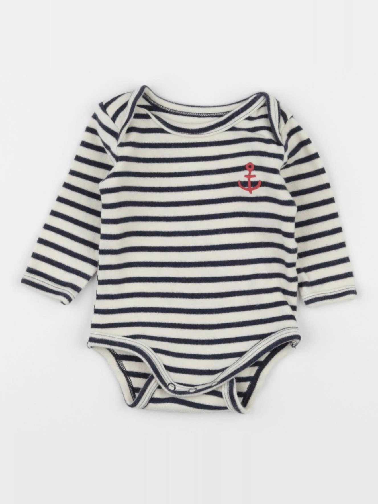 Vertbaudet - body bleu, beige - 3 mois