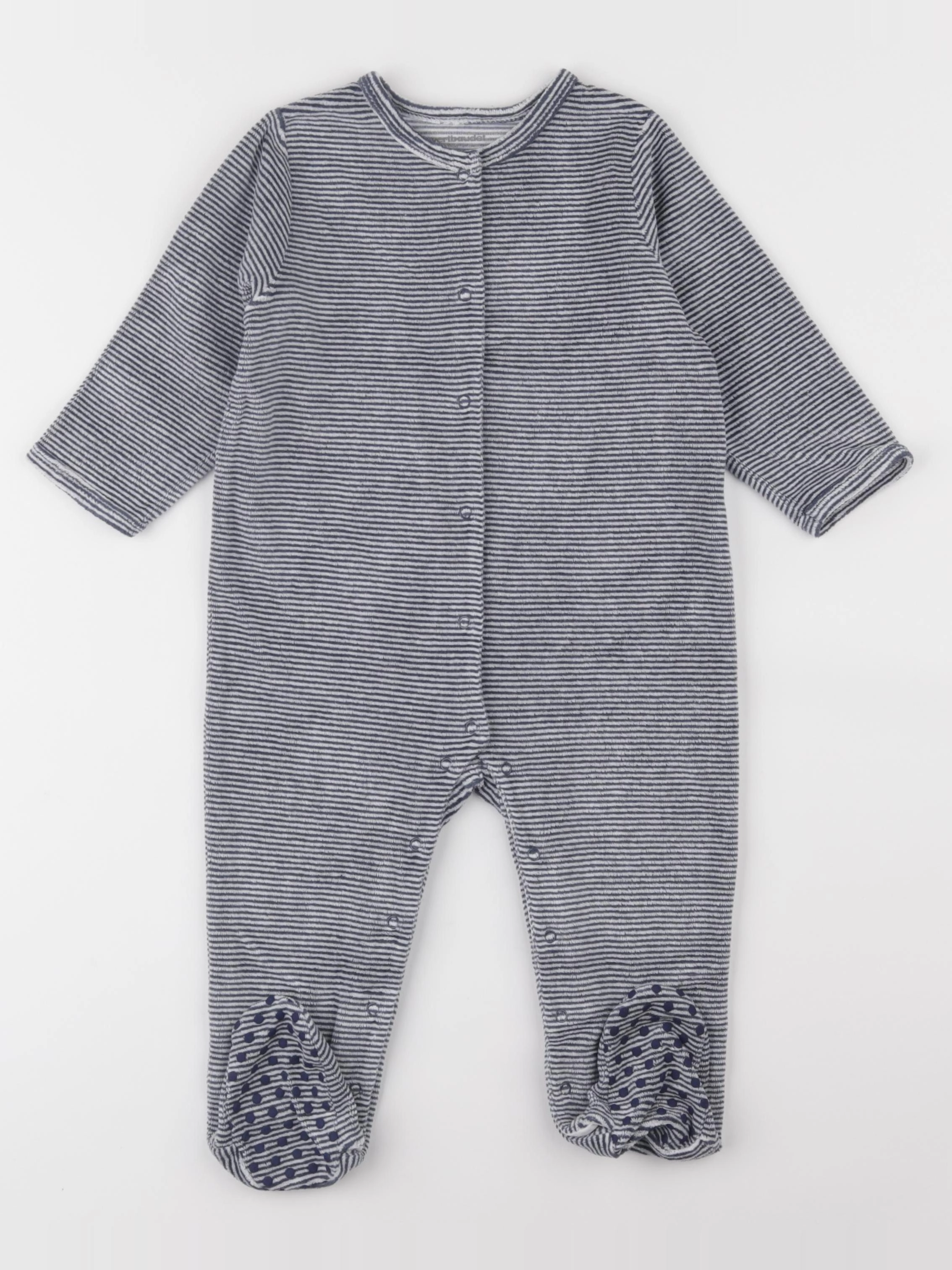 Vertbaudet - pyjama velours bleu - 18 mois