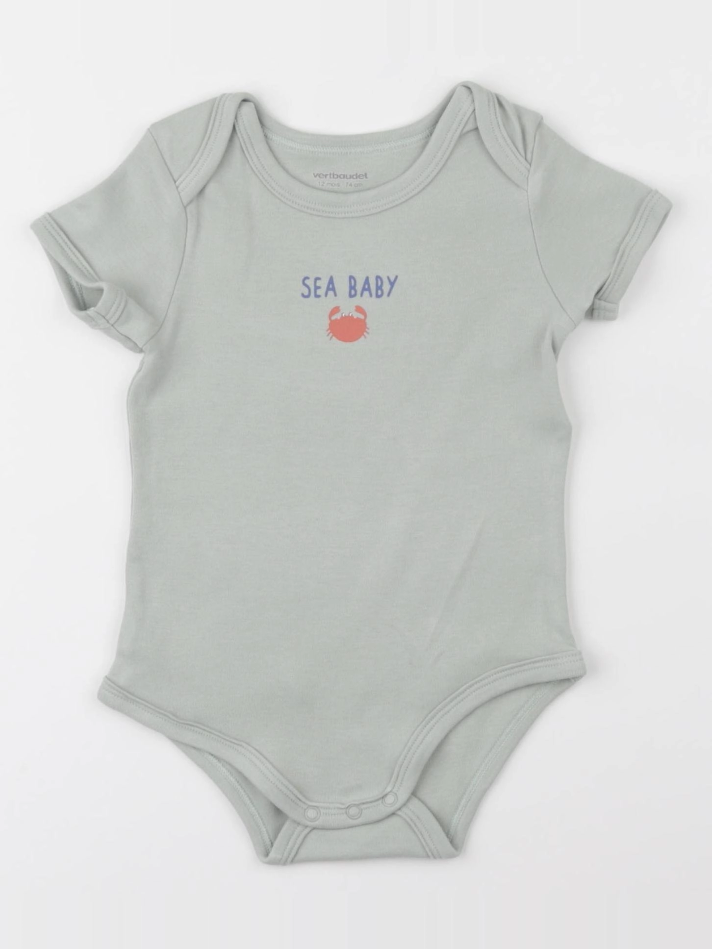 Vertbaudet - body vert - 12 mois