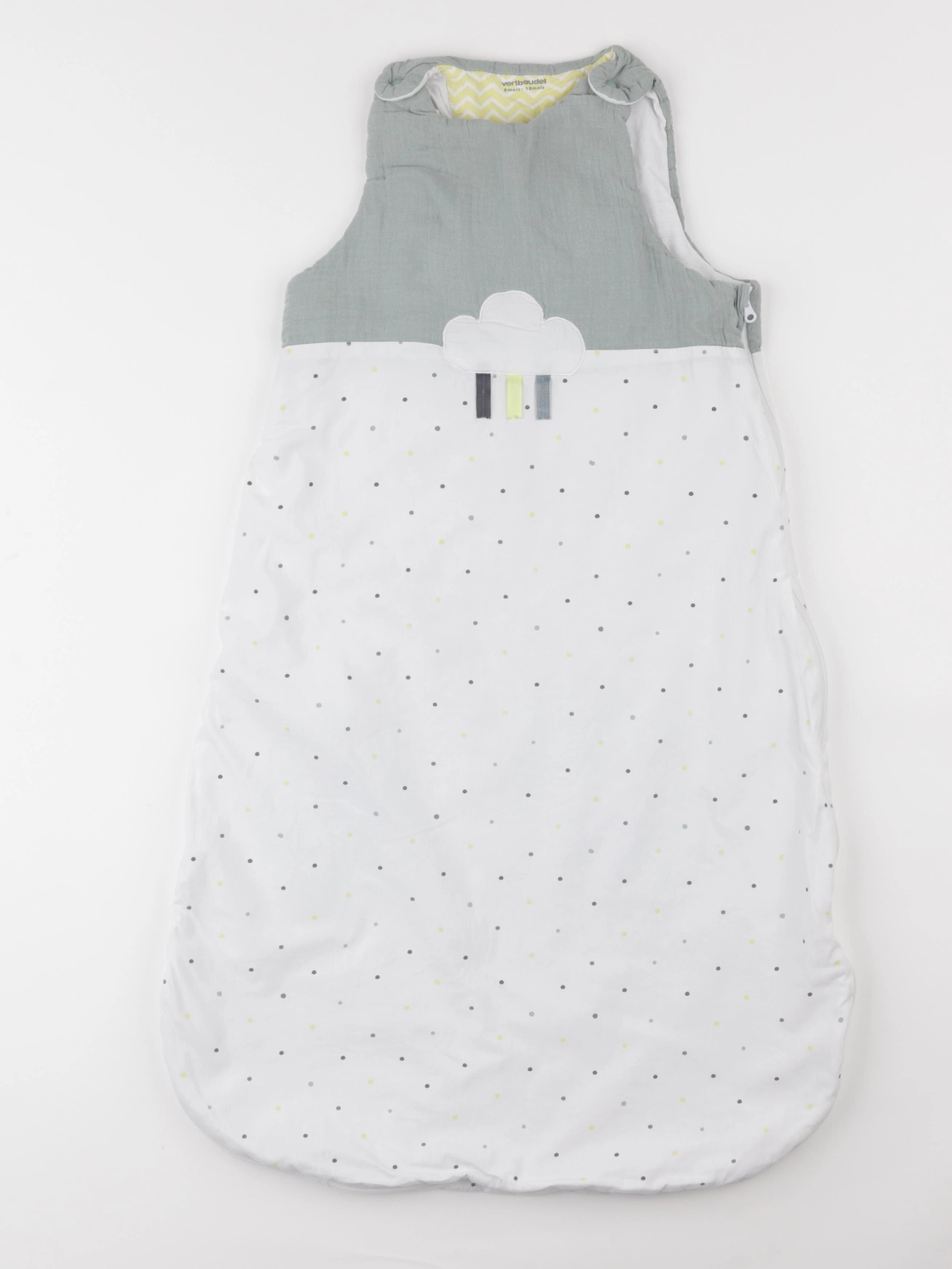 Vertbaudet - gigoteuse TOG 2 vert, blanc - 6/18 mois