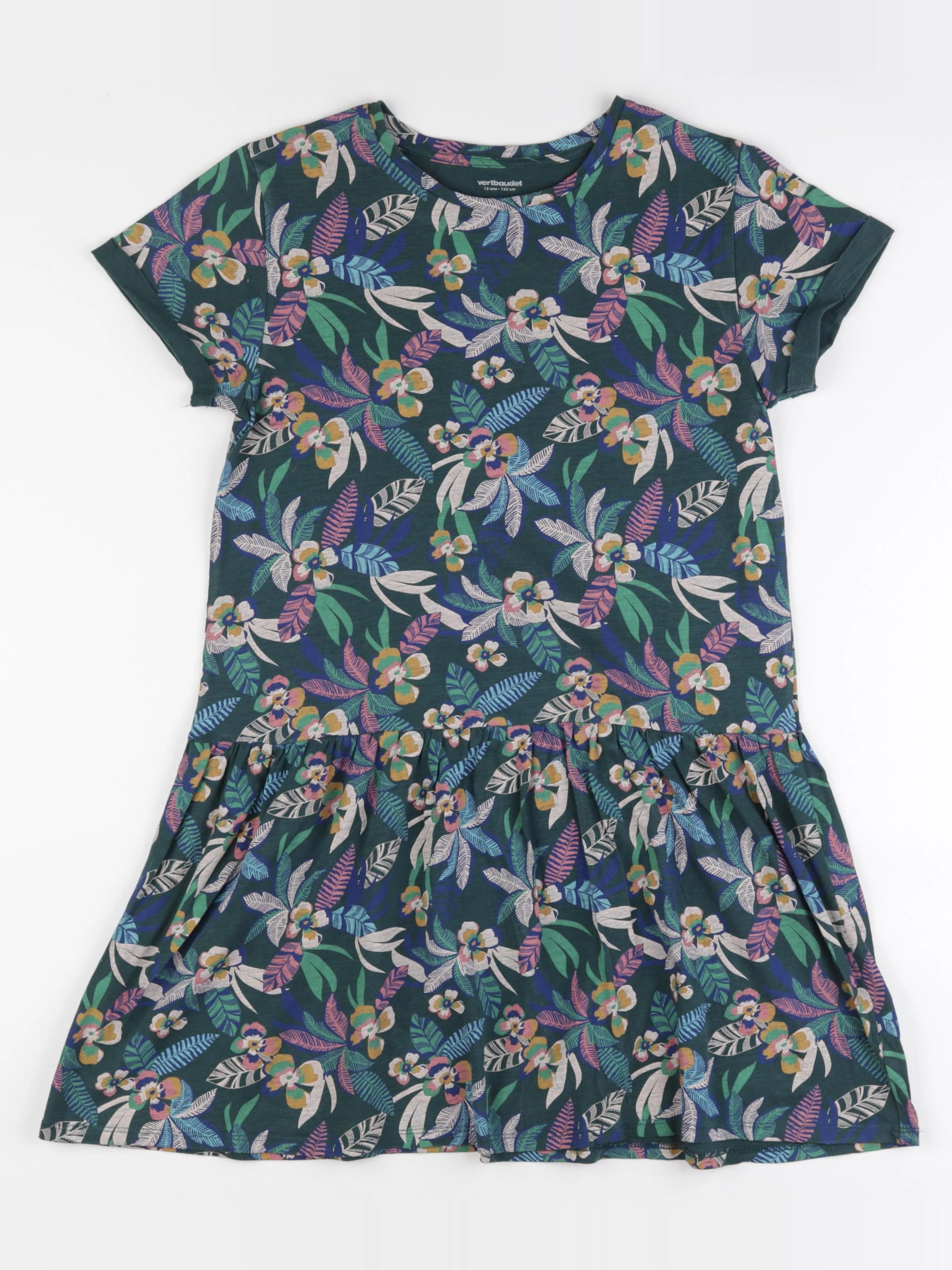 Vertbaudet - robe vert - 12 ans