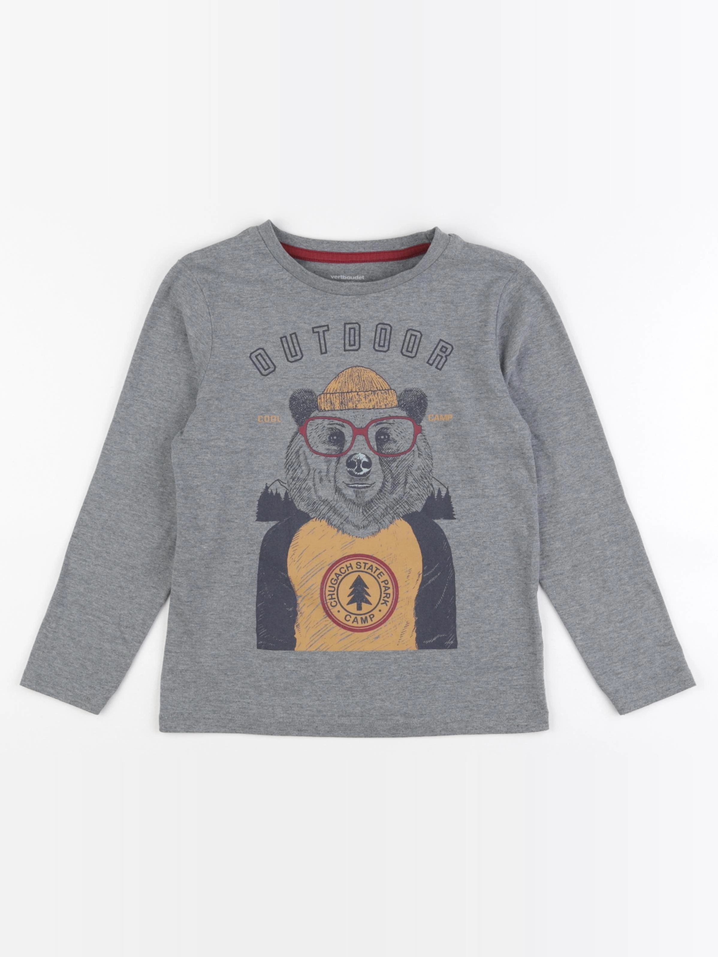 Vertbaudet - tee-shirt gris - 8 ans