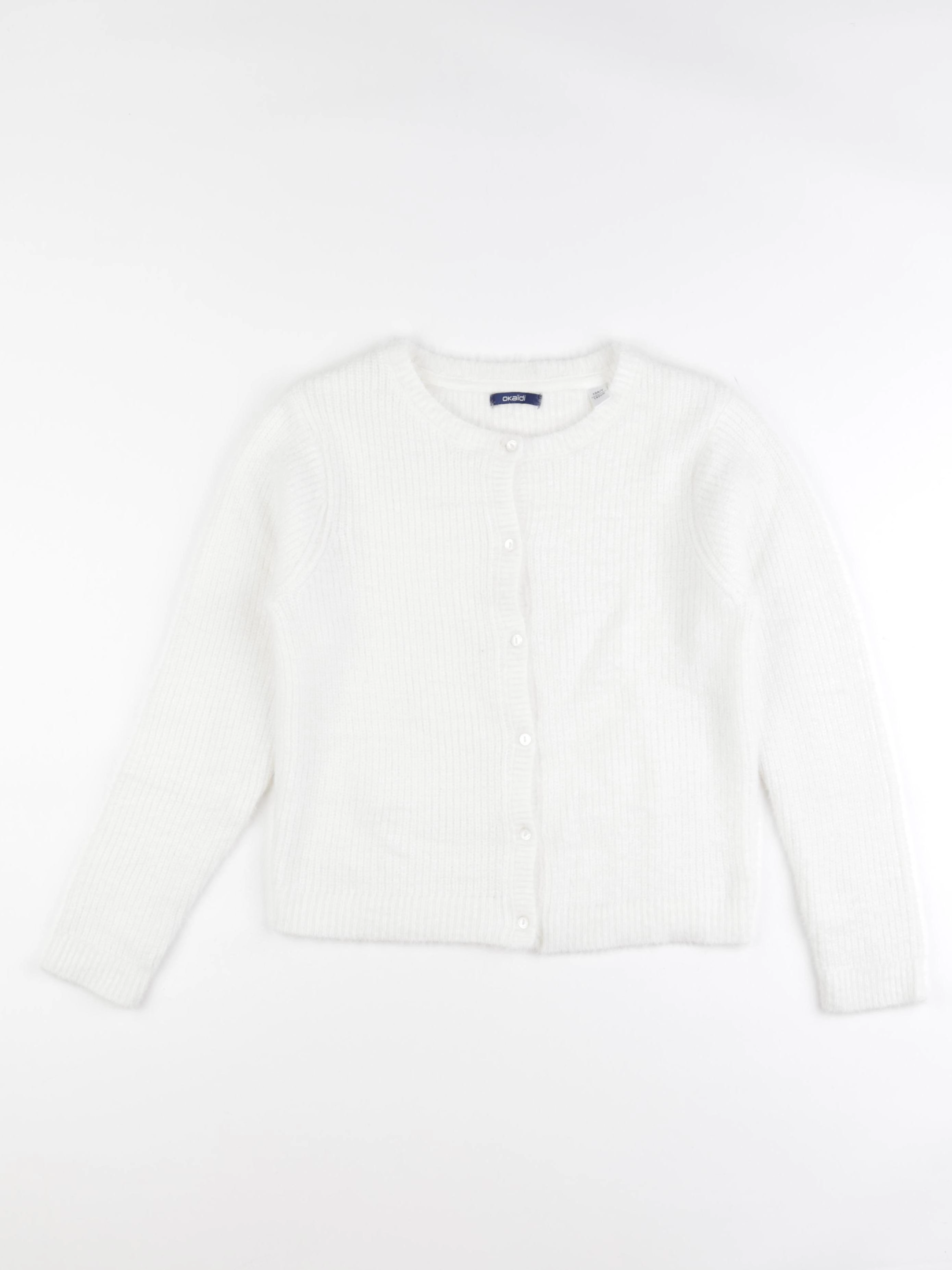 Okaidi - pull blanc - 10 ans