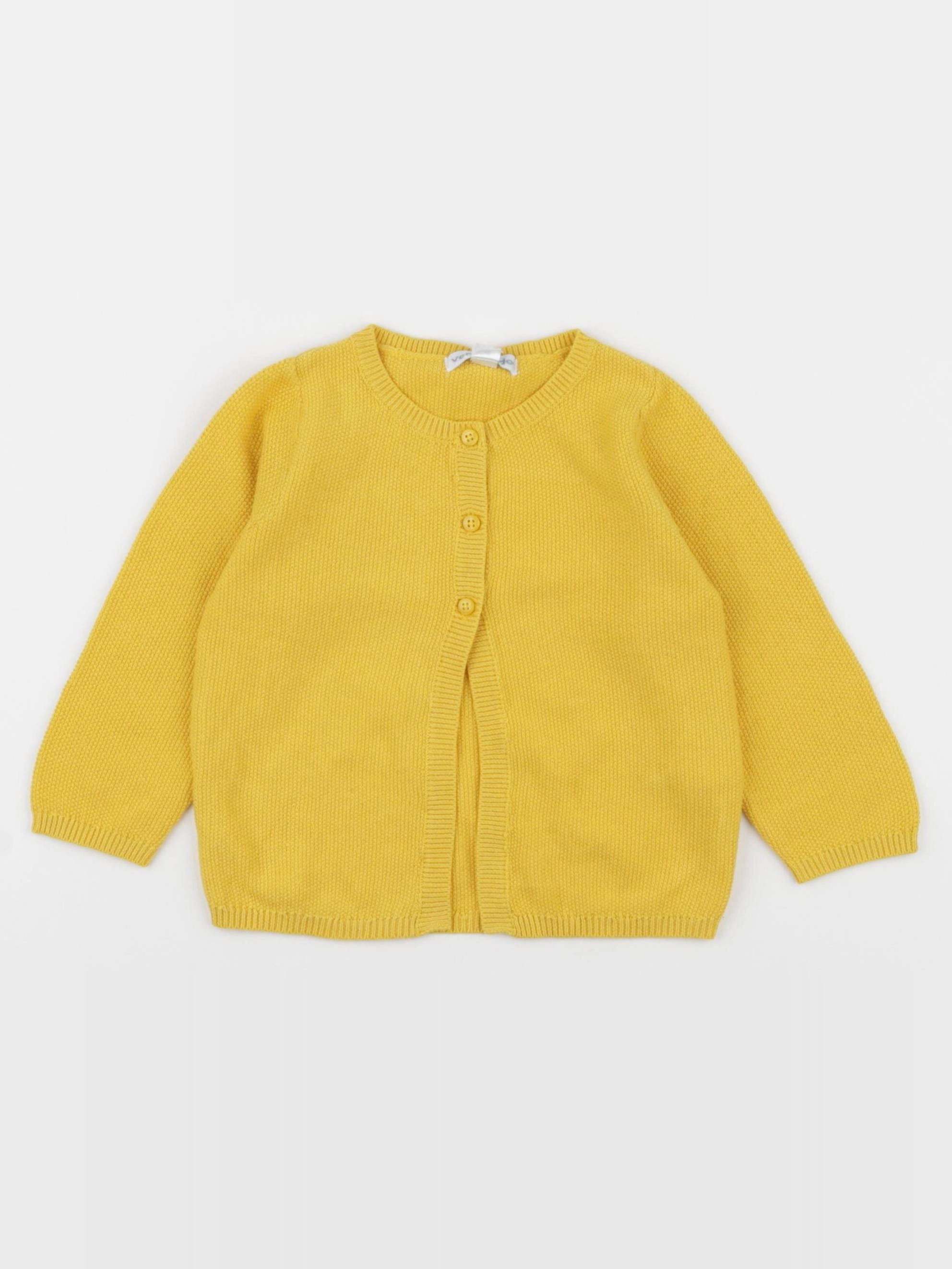 Vertbaudet - gilet jaune - 9 mois