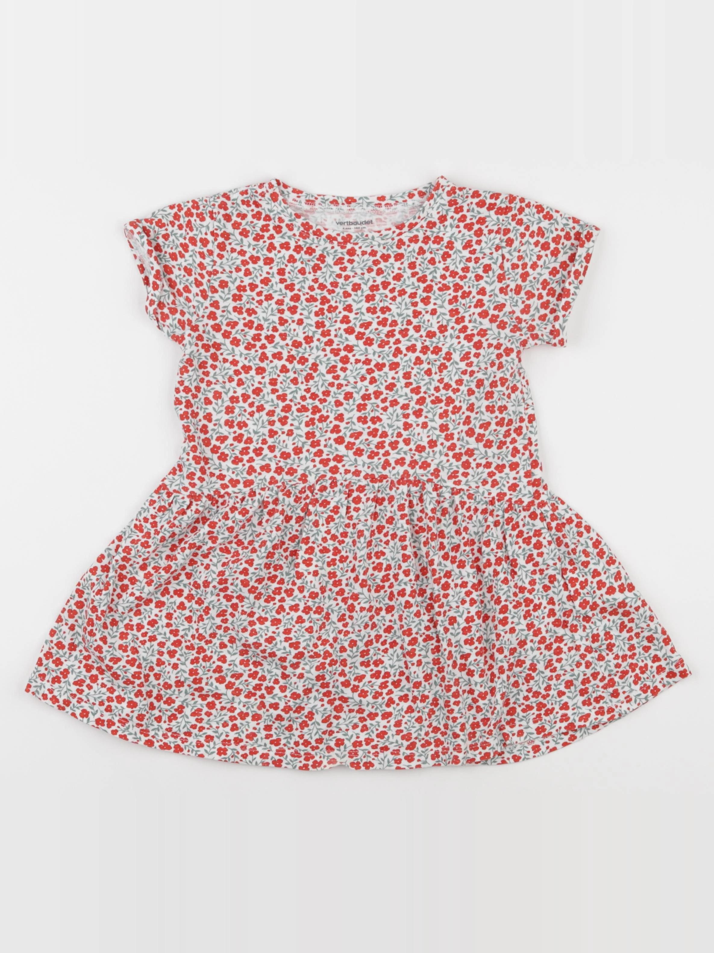 Vertbaudet - robe rouge - 4 ans