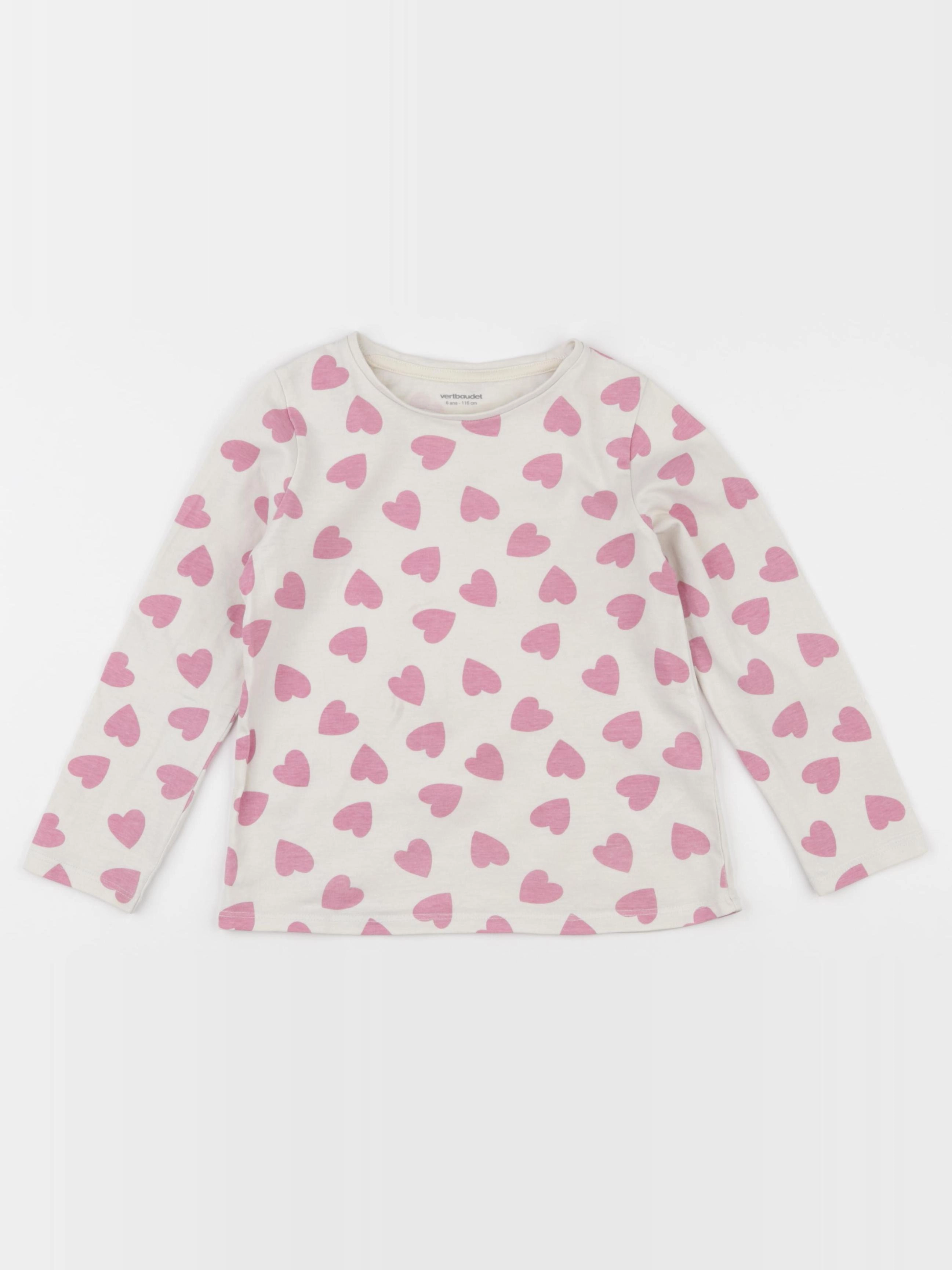 Vertbaudet - tee-shirt blanc - 6 ans