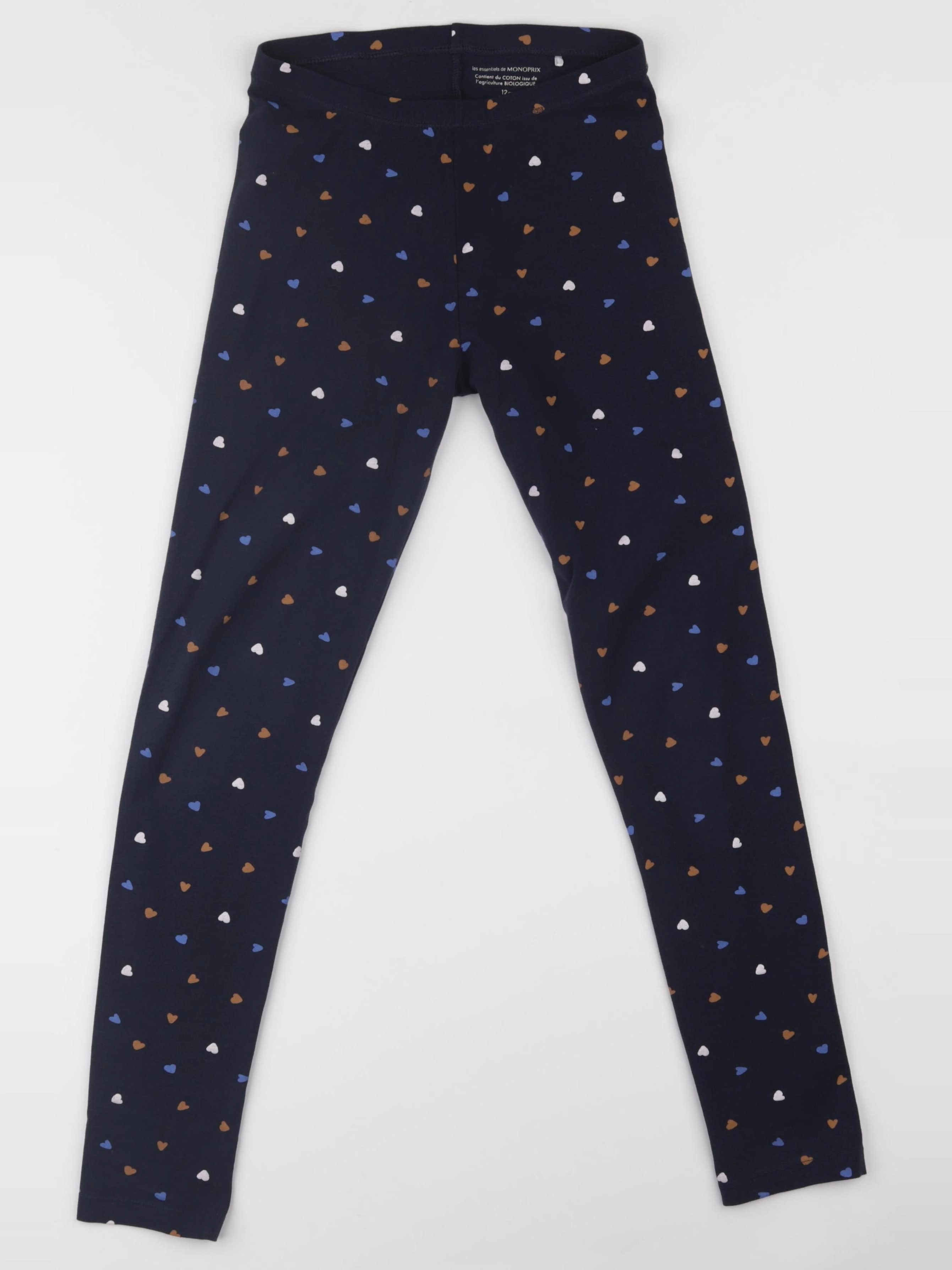 Monoprix - legging coton bleu - 12 ans