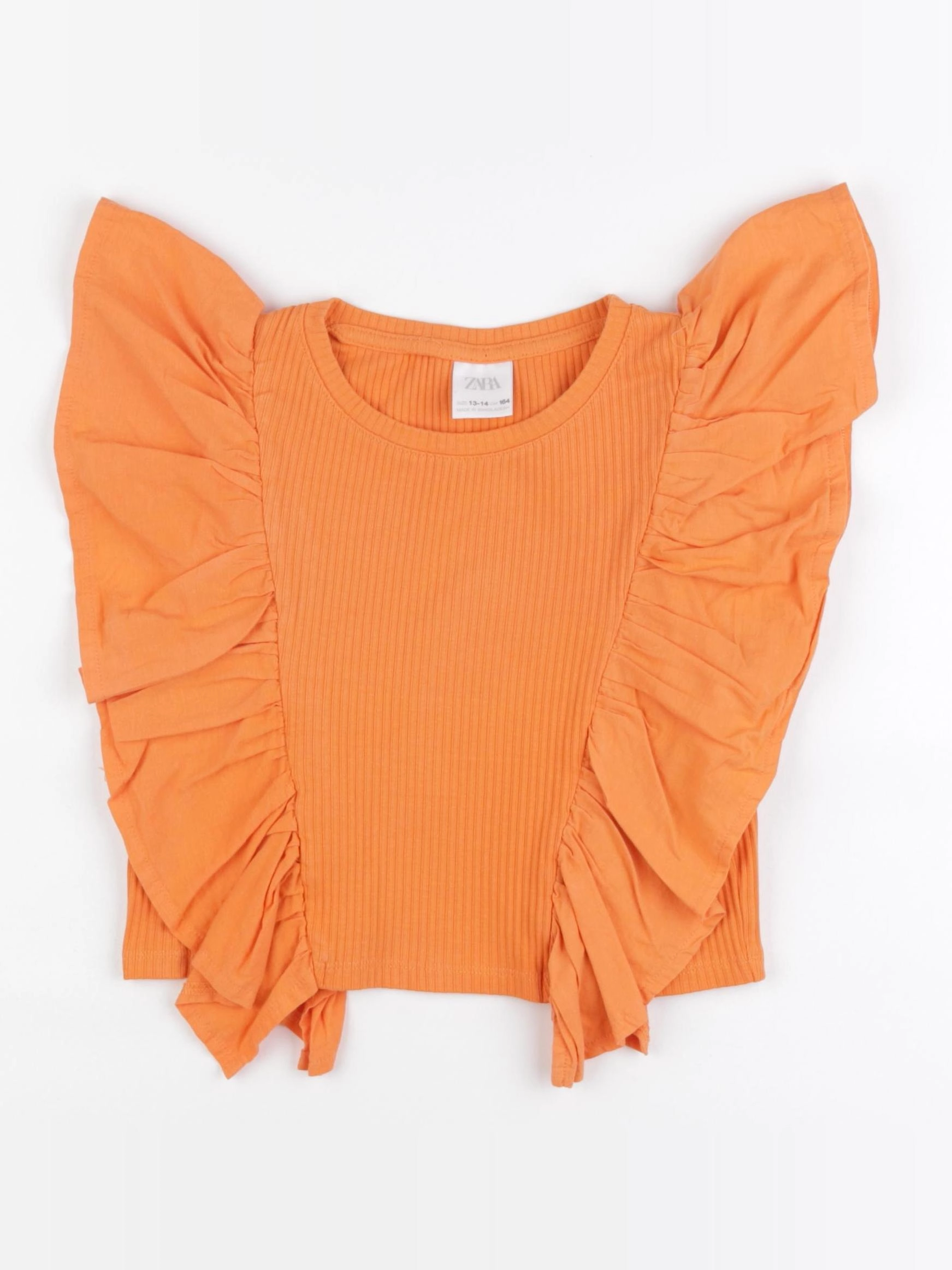 Zara - tee-shirt orange - 13/14 ans