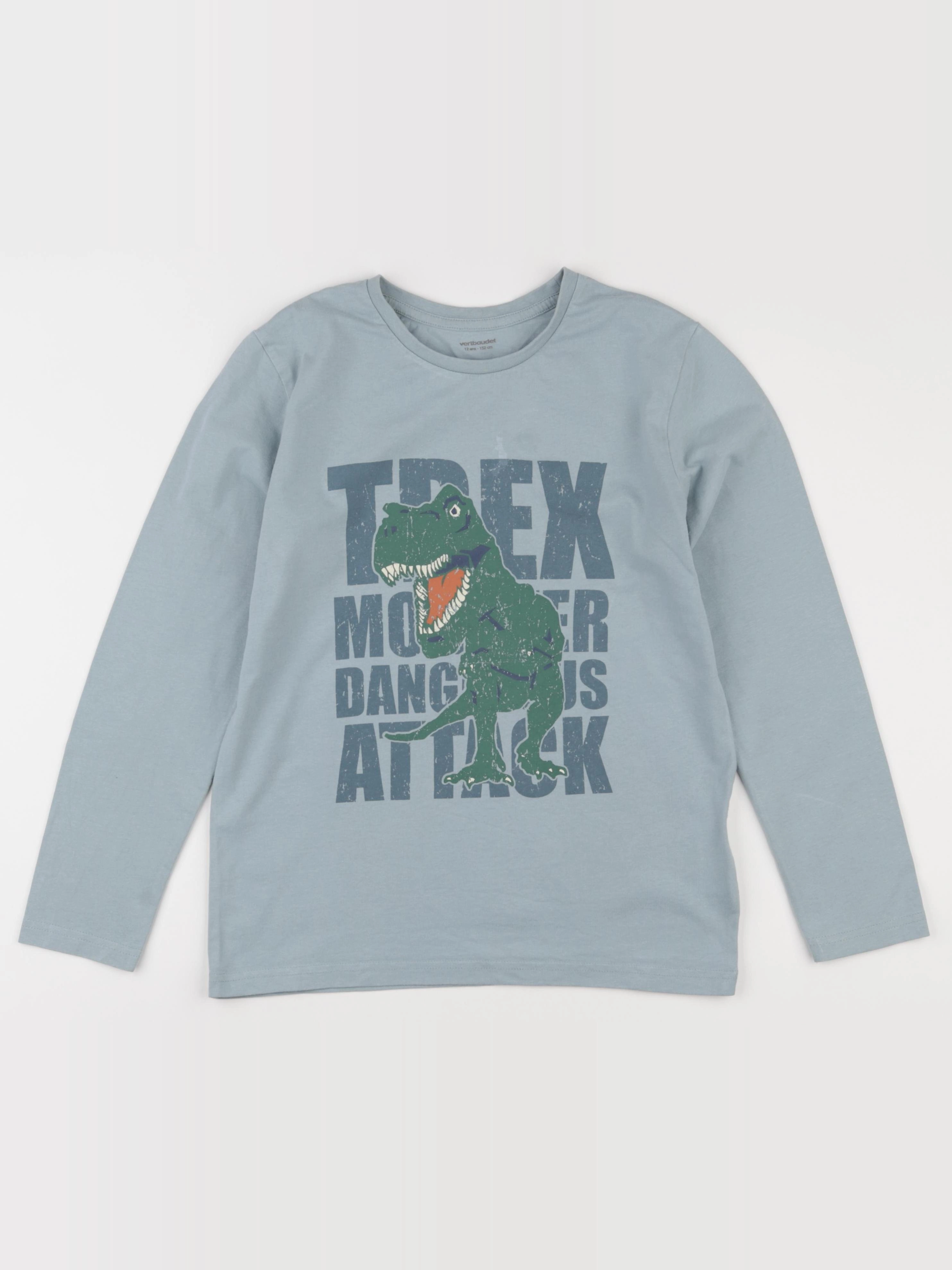 Vertbaudet - tee-shirt bleu - 12 ans