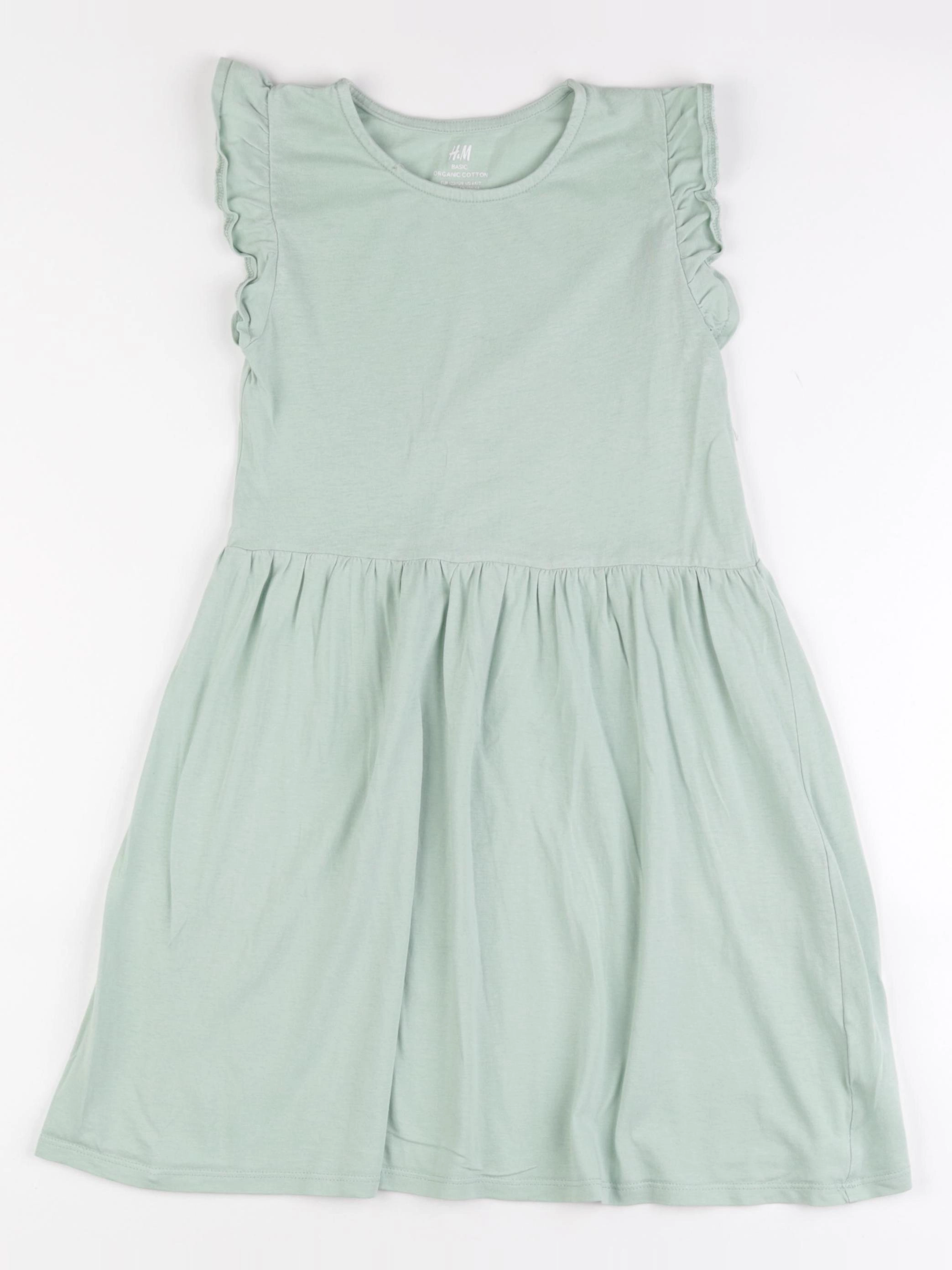 H&M - robe vert - 6/8 ans